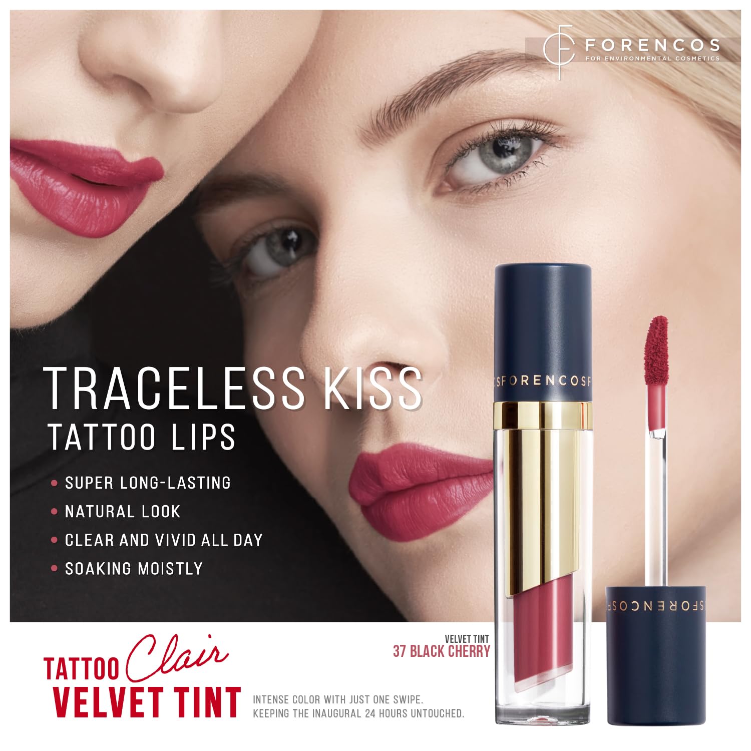Forencos Long Lasting Matte Velvet Liquid Lipstick, Stain/Tint, High Pigmentation, Waterproof, Tattoo Lipstick, Weightlesss And