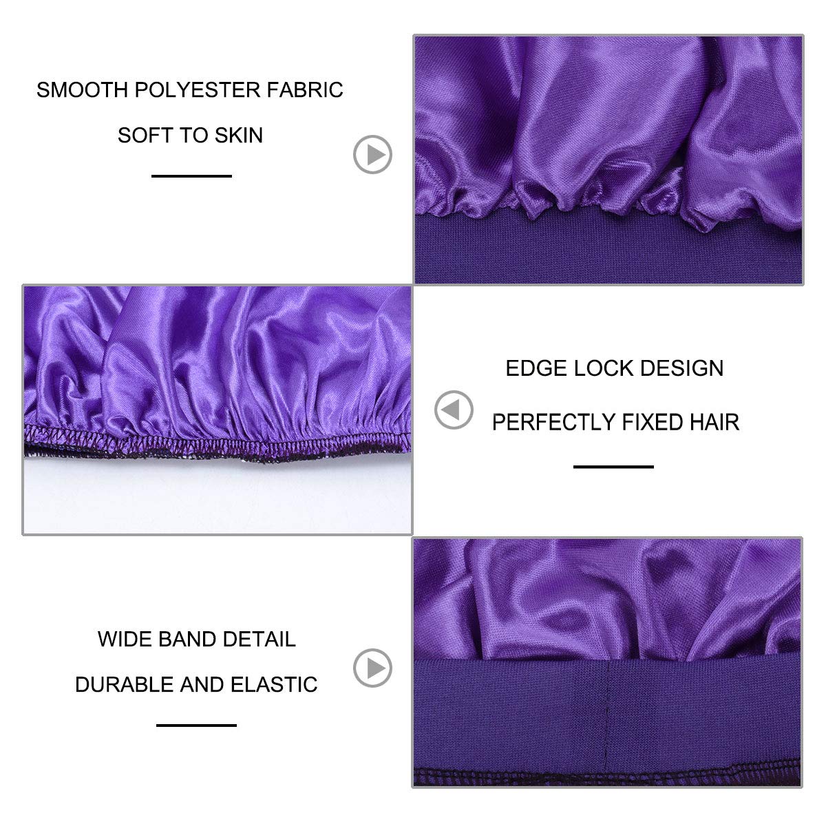 Lades Kids Satin Sleeping Cap - Childs Sleep Bonnet For Curly Hair Wrap With Adjustable Soft For Children Girls 3 Packs Multicol