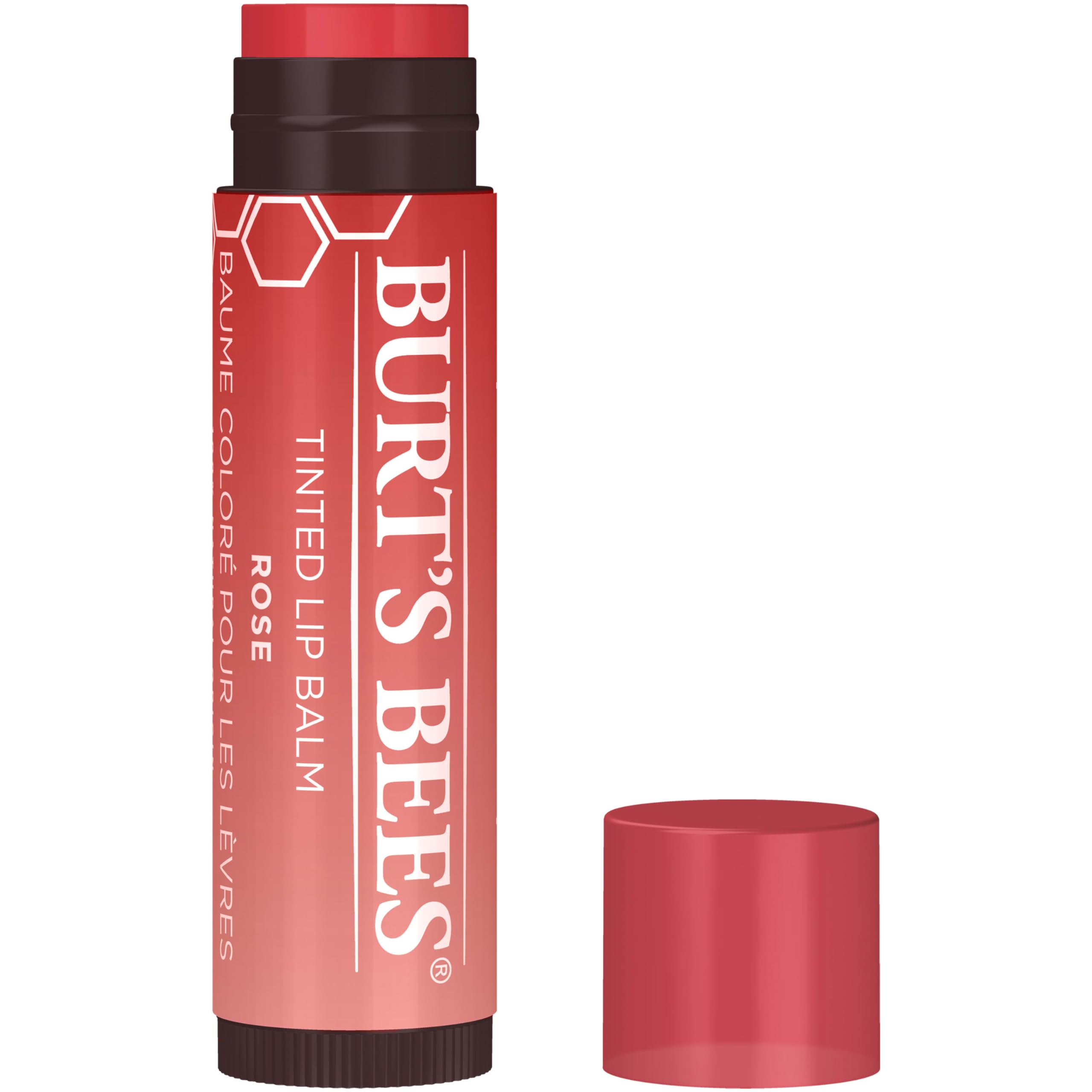 Burt'S Bees 100% Natural Tinted Lip Balm, Rose With Shea Butter & Botanical Waxes, 0.15 Oz
