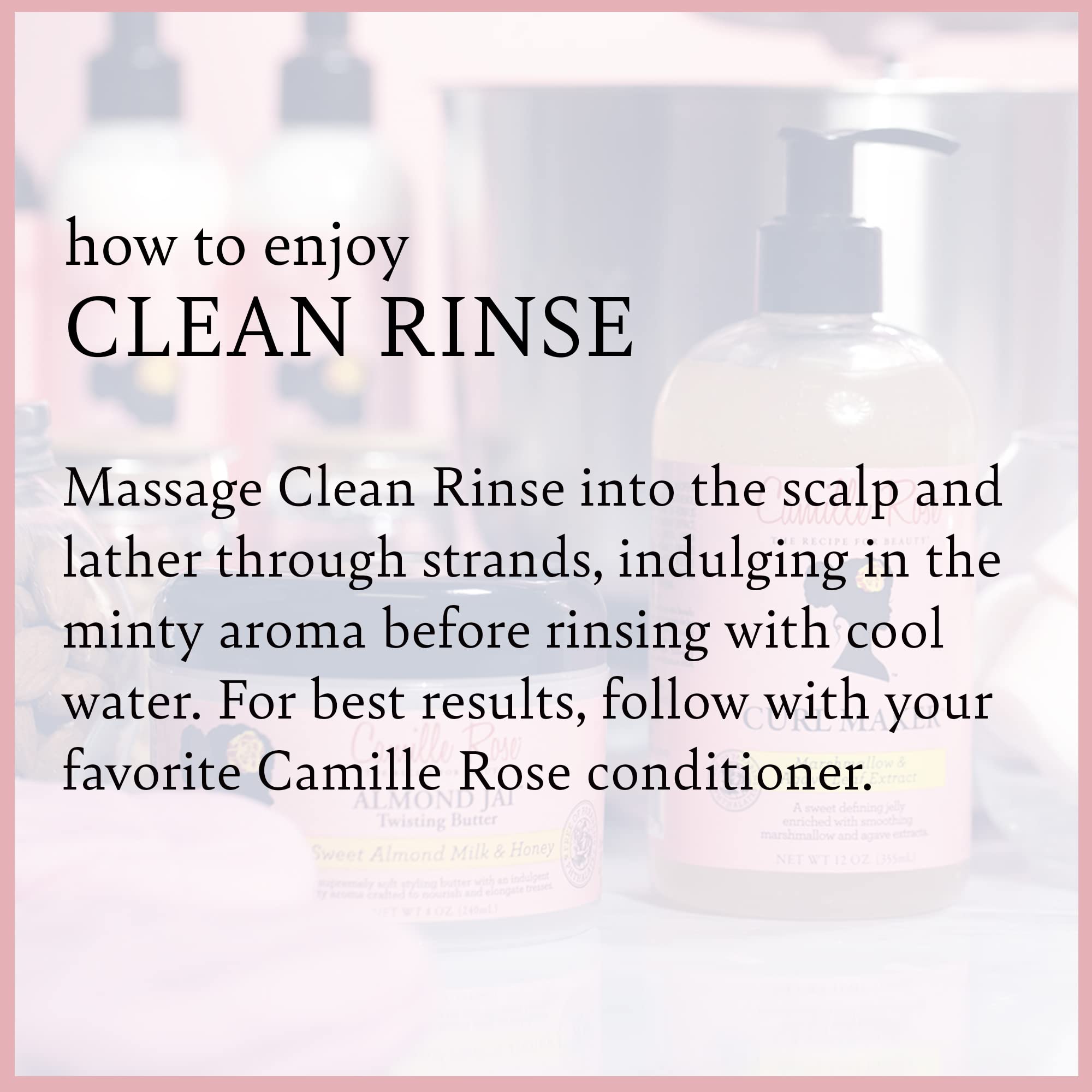 Camille Rose Naturals Clean Rinse Shampoo, 8 OZ