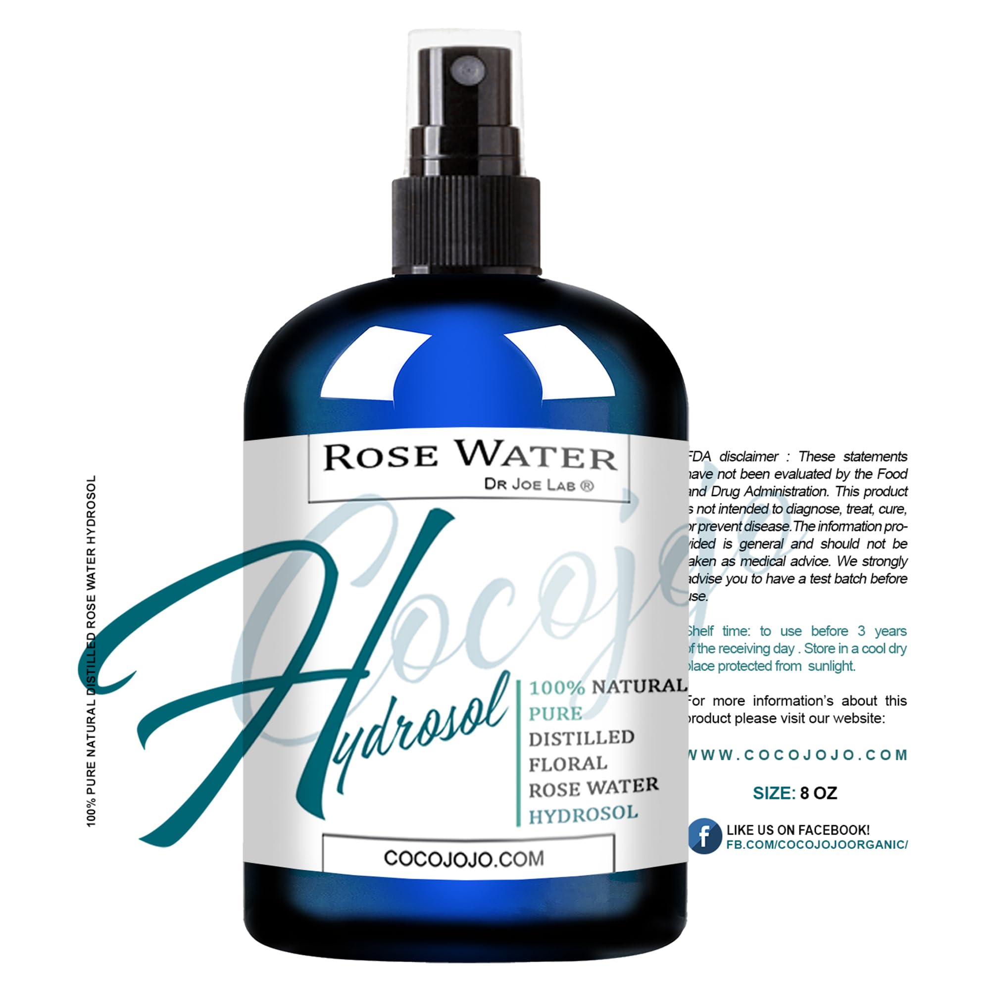 Rose Water Hydrosol Spray Toner For Face Rose Water Hydrating Face Mist, For Hydration Pure And Natural Rose Hydrosol For All Sk