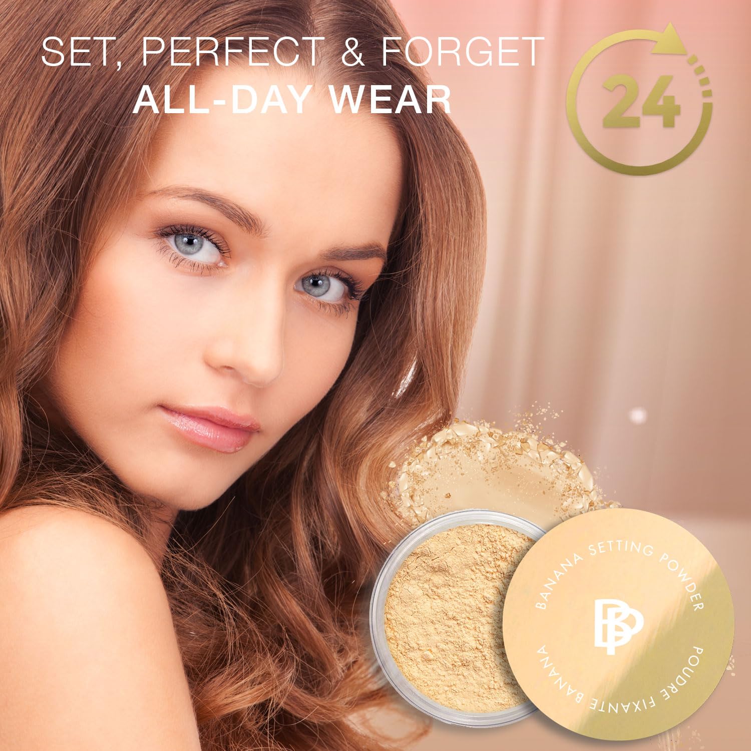 Bellapierre Banana Setting Powder | Lightweight Color-Correcting Powder With All Day Makeup Protection | Eliminates Blotchiness