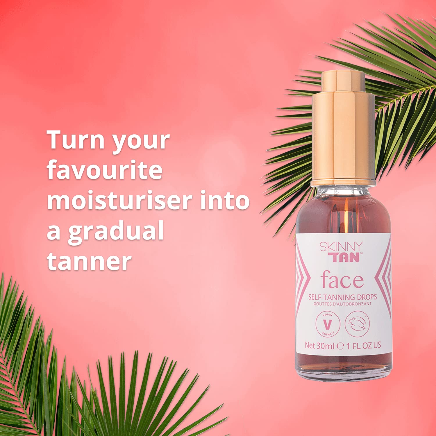 Skinny Tan Self Tanning Drops | Add To Your Favorite Moisturizer To Make A Hydrating Gradual Tanner | Natural Looking Sunless Ta