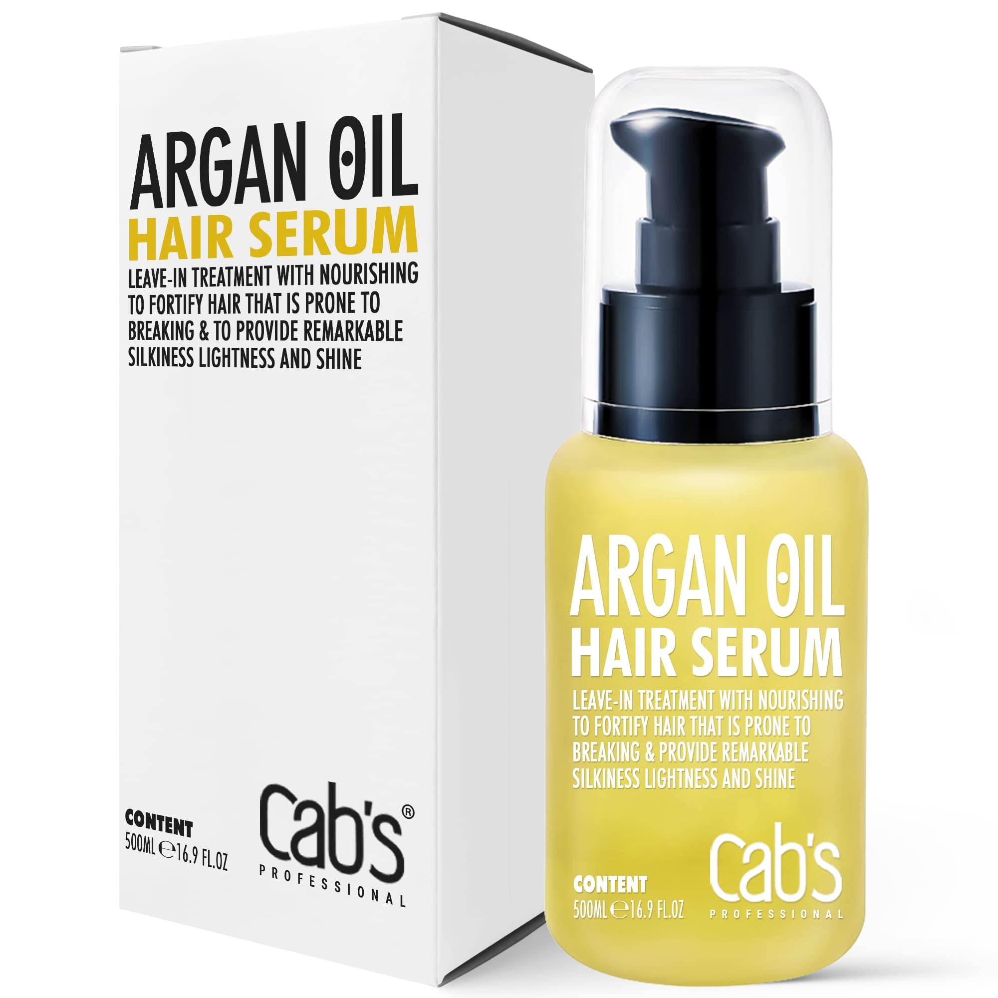 Cabs Silk Essence with Argan Oil & Coconut Oil | ColorProtection Treatment for Dry, Frizzy & Curly Hair | Hair Serum for Growt