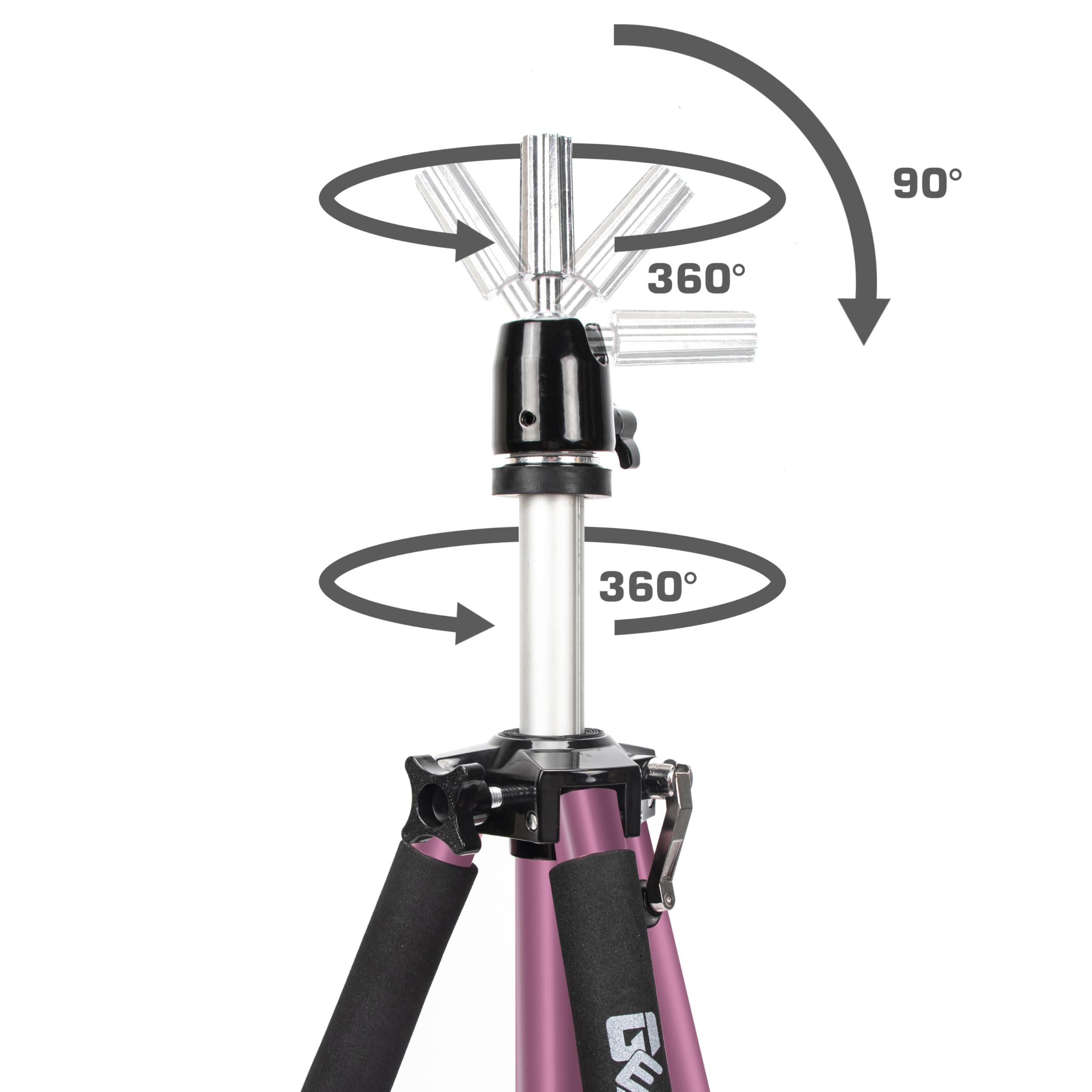 Gexworldwide Gex 63'' Heavy Duty Mannequin Tripod Stand For Wig Cosmetology Training Practice Doll Manikin Head Tripod Wig Stand