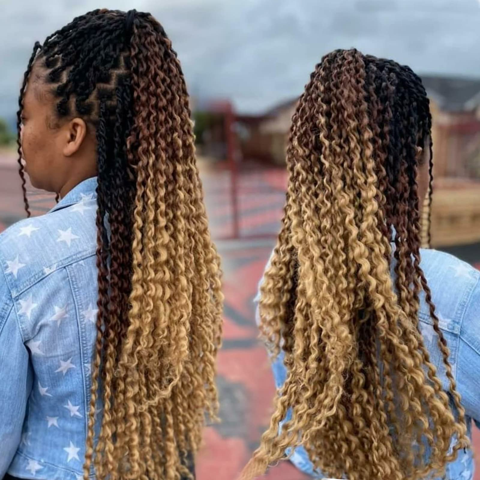 Leeven 18 Inch 3 Tones Water Wave Crochet Braids Hair For Butterfly Locs Passion Twist Crochet Hair Ombre Brown Passion Twists B