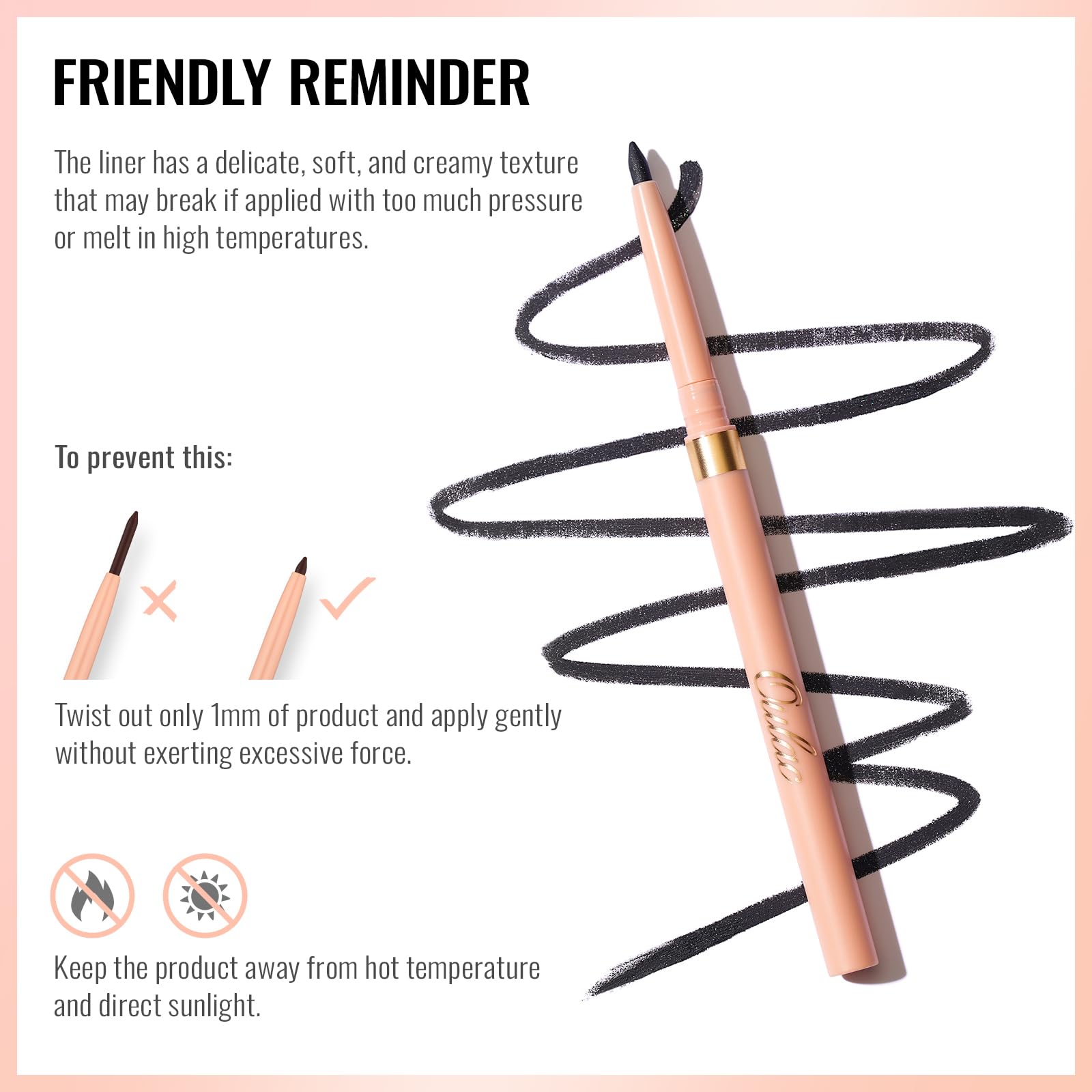 Oulac Red Eyeliner Pencil Retractable 2In1 Waterproof Eye Liner And Lip Liners, Smooth And Creamy, Long Lasting Matte Finish, Ve