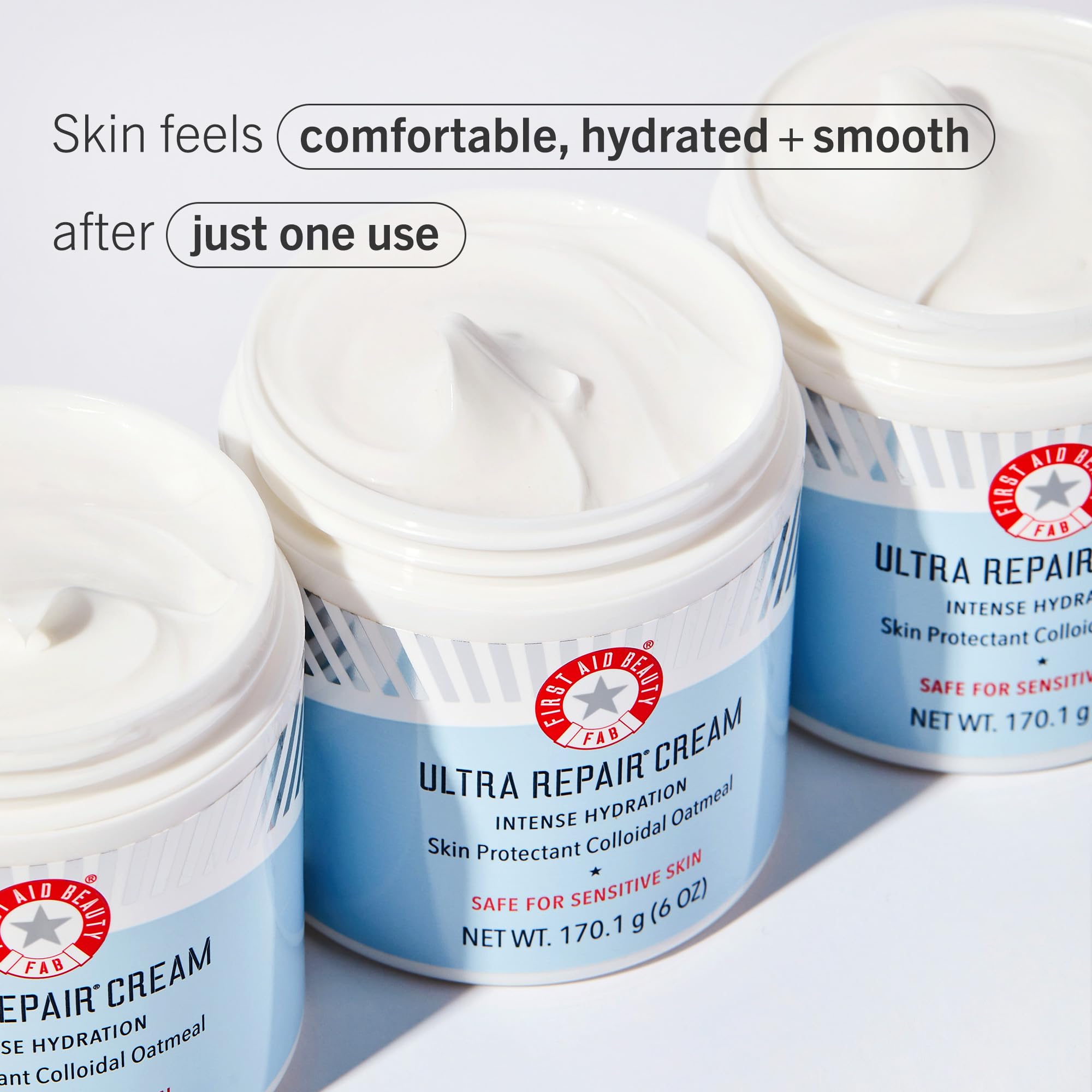 First Aid Beauty Ultra Repair Cream - Intense Hydration, 12 oz, Clinically Proven for Eczema Relief, Luxury Face & Body Moisturizer