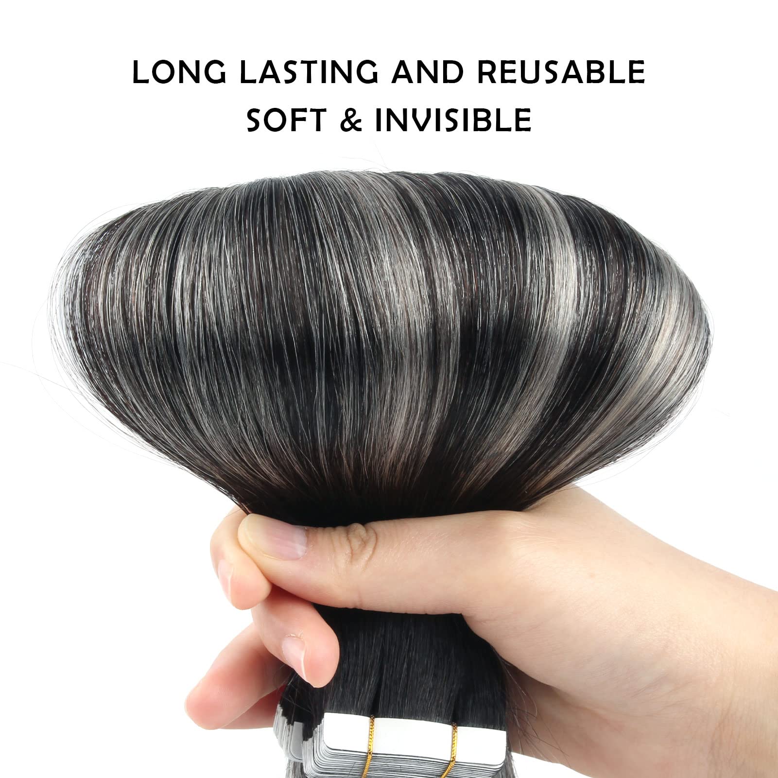 Sassina 20 Inch Human Hair Tape In Extensions Ombre Tape In Hair Extensions Human Hair Invisible Tape In Hair Extensions Human R