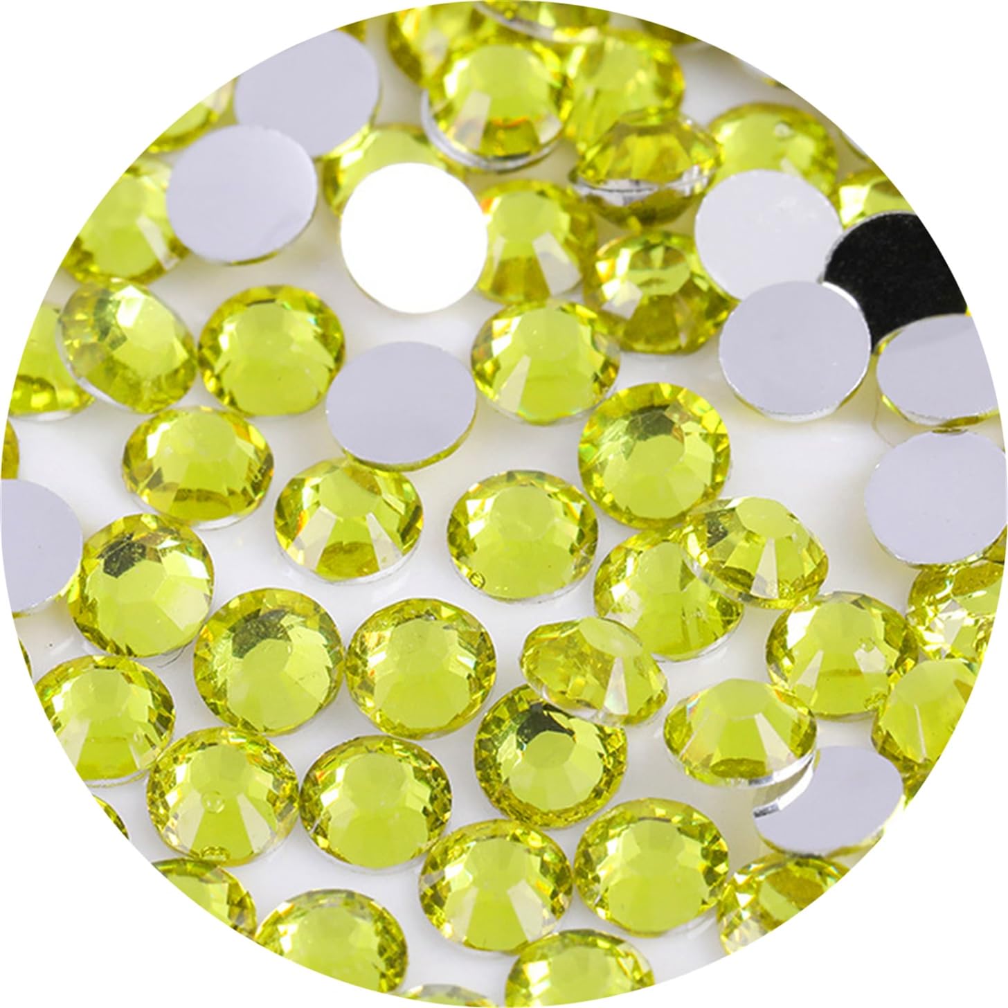 4500 Pcs SS12 3mm Flatback Rhinestones for Nails Art Crafts Glitter Round Gems Crystals DIY Clothes Shoes(Citrine)