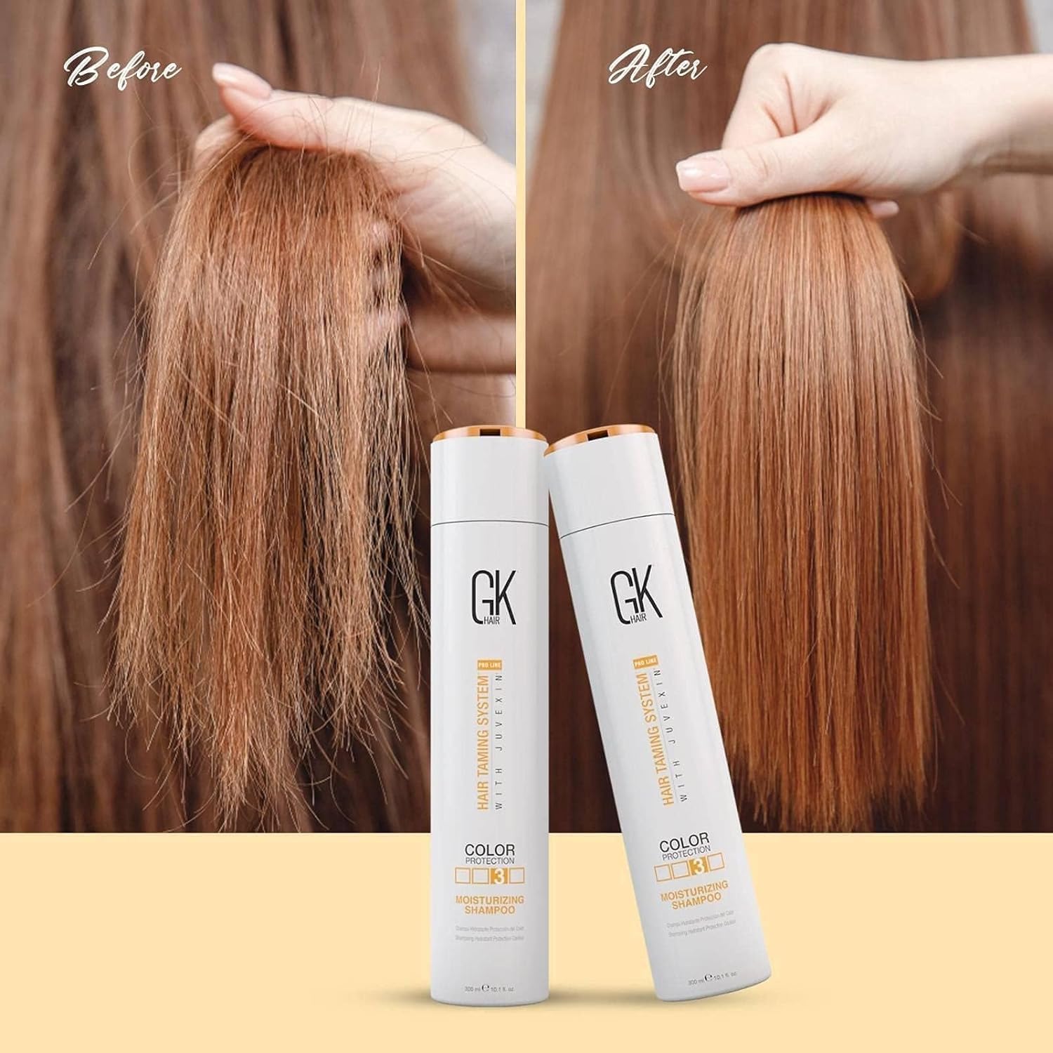 Global Keratin GKhair Moisturizing Shampoo Color Protection (300ml/ 10.1 fl.oz) | Organic Oil Extracts - Sulfate, Paraben Free S