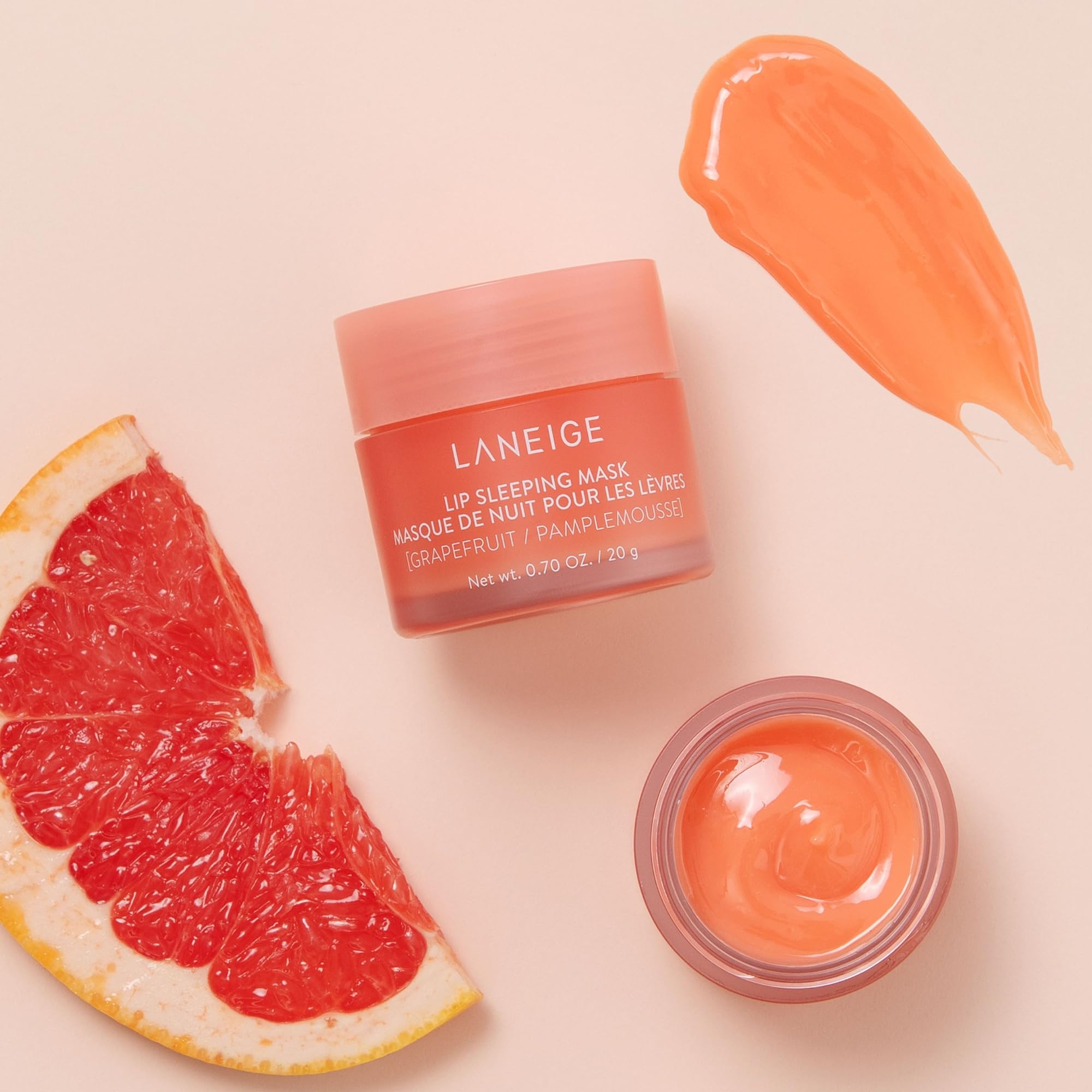 Laneige Lip Sleeping Mask Grapefruit: Nourish, Hydrate, Vitamin C, Murumuru & Shea Butter, Antioxidants, Flaky, Dry Lips
