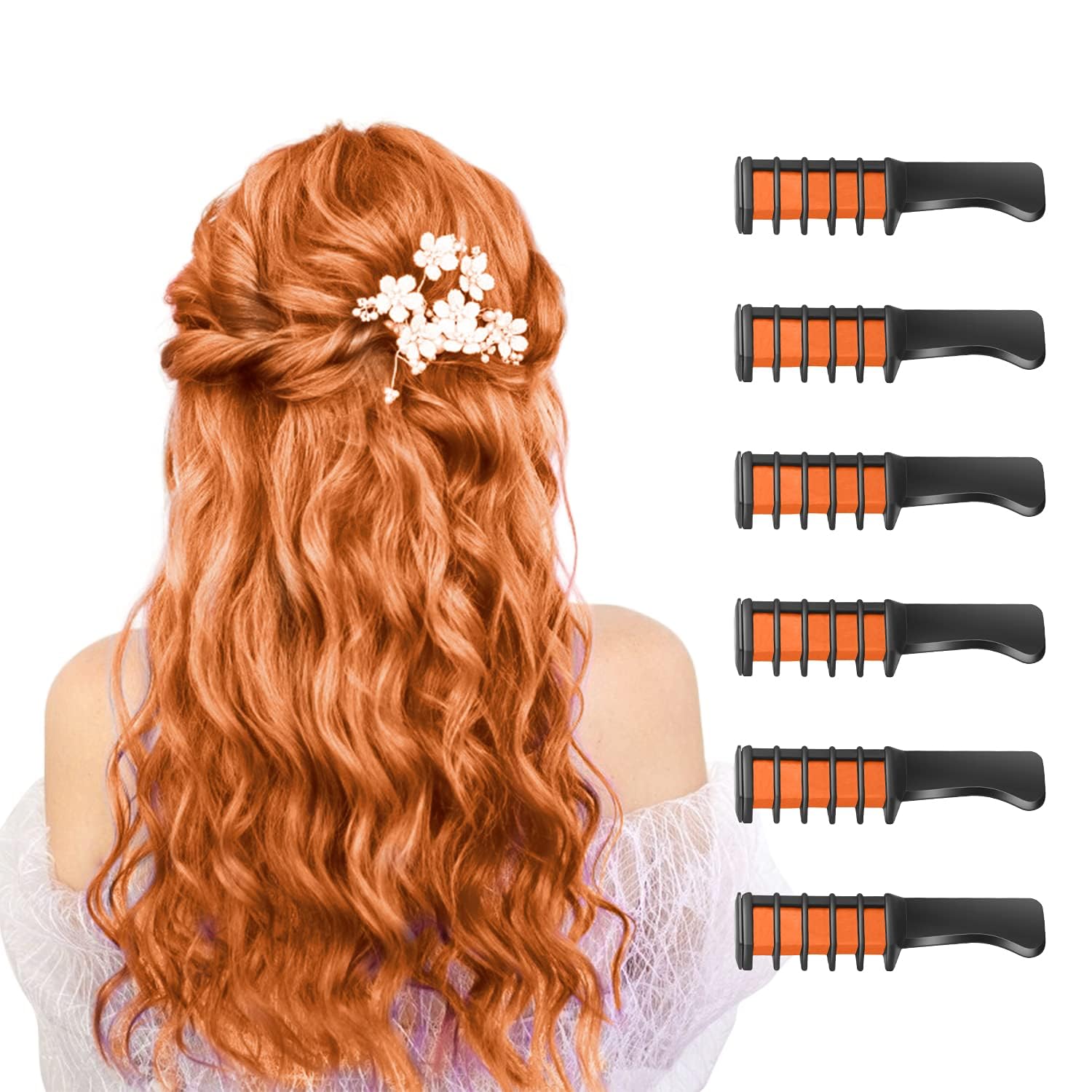 New Hair Chalk Comb Temporary Bright Hair Color Dye for Girls Kids, Washable Hair Chalk for Girls Age 4 5 6 7 8 9 10 Birthday Co