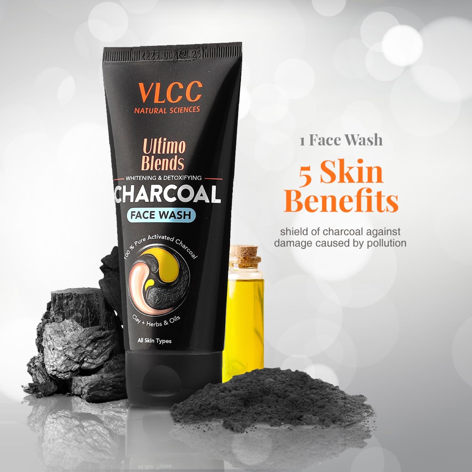 VLCC Ultimo Blends Charcoal Face Wash, 100 ml