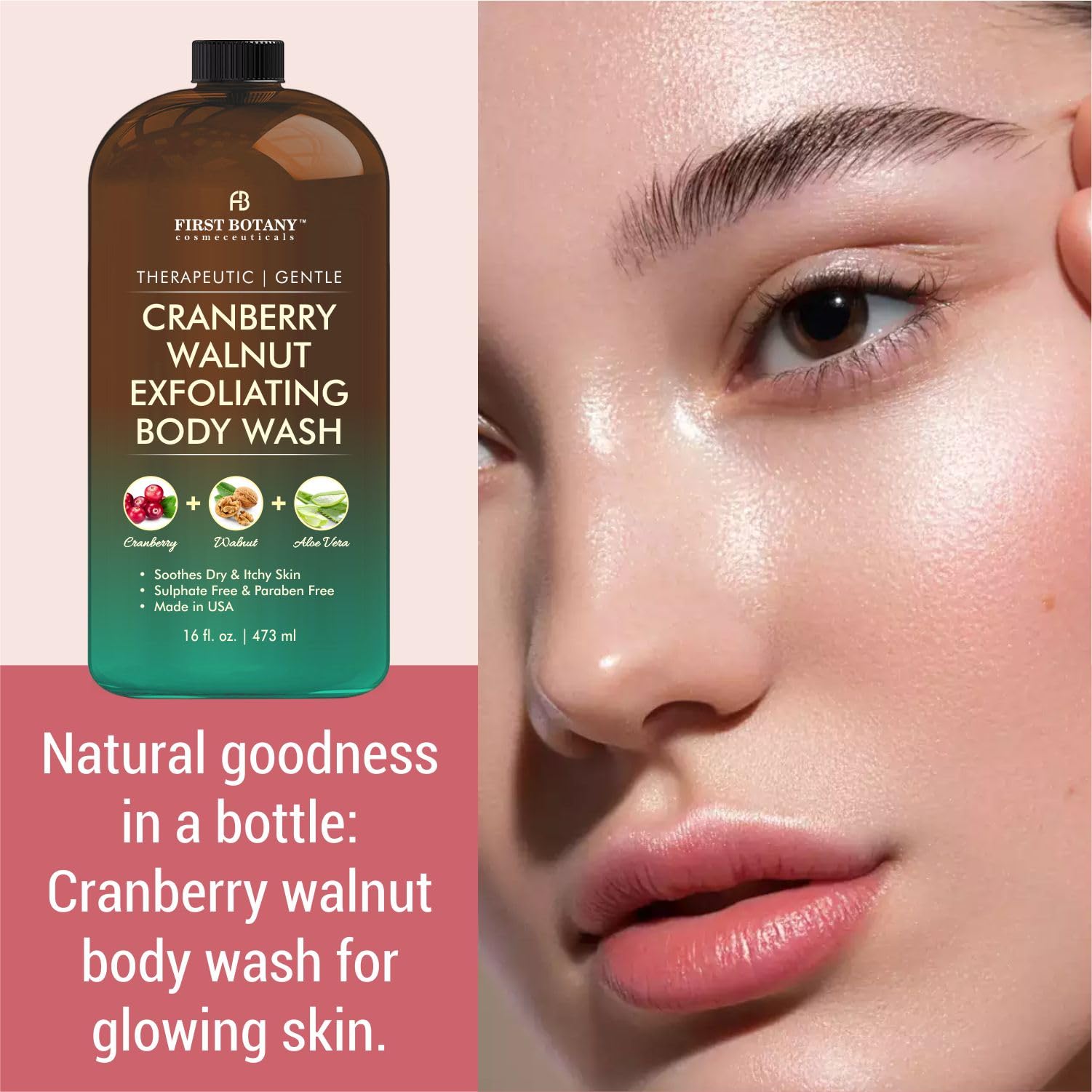 First Botany All Natural Body Wash - Fights Body Odor, Athletes Foot, Jock Itch, Nail Issues, Dandruff, Acne, Eczema, Shower Gel