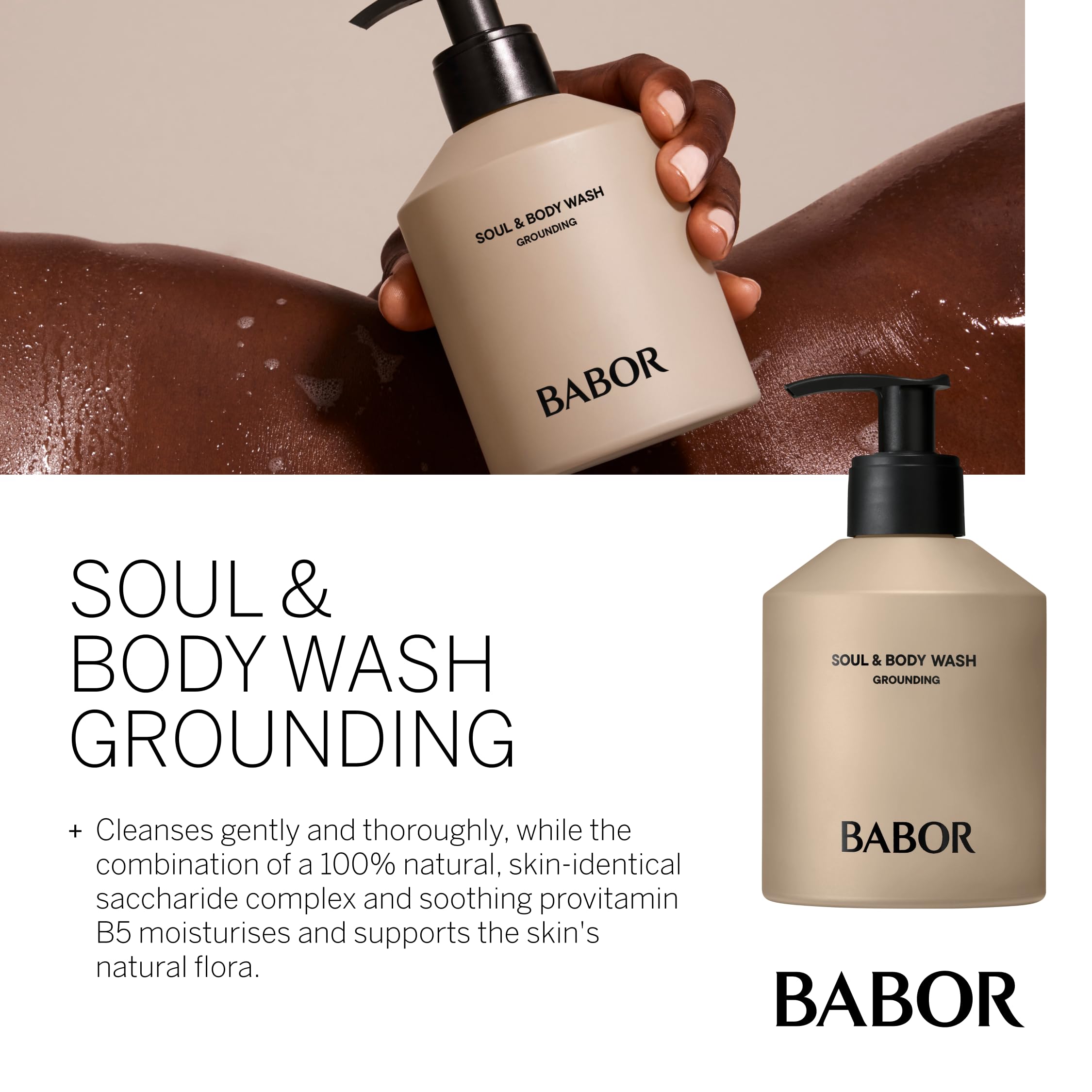 BABOR Soul & Body Wash, Nourishing Body Wash with Provitamin B5 & Glycerin for Silky-Soft, Hydrated Skin & Balanced Complexion,