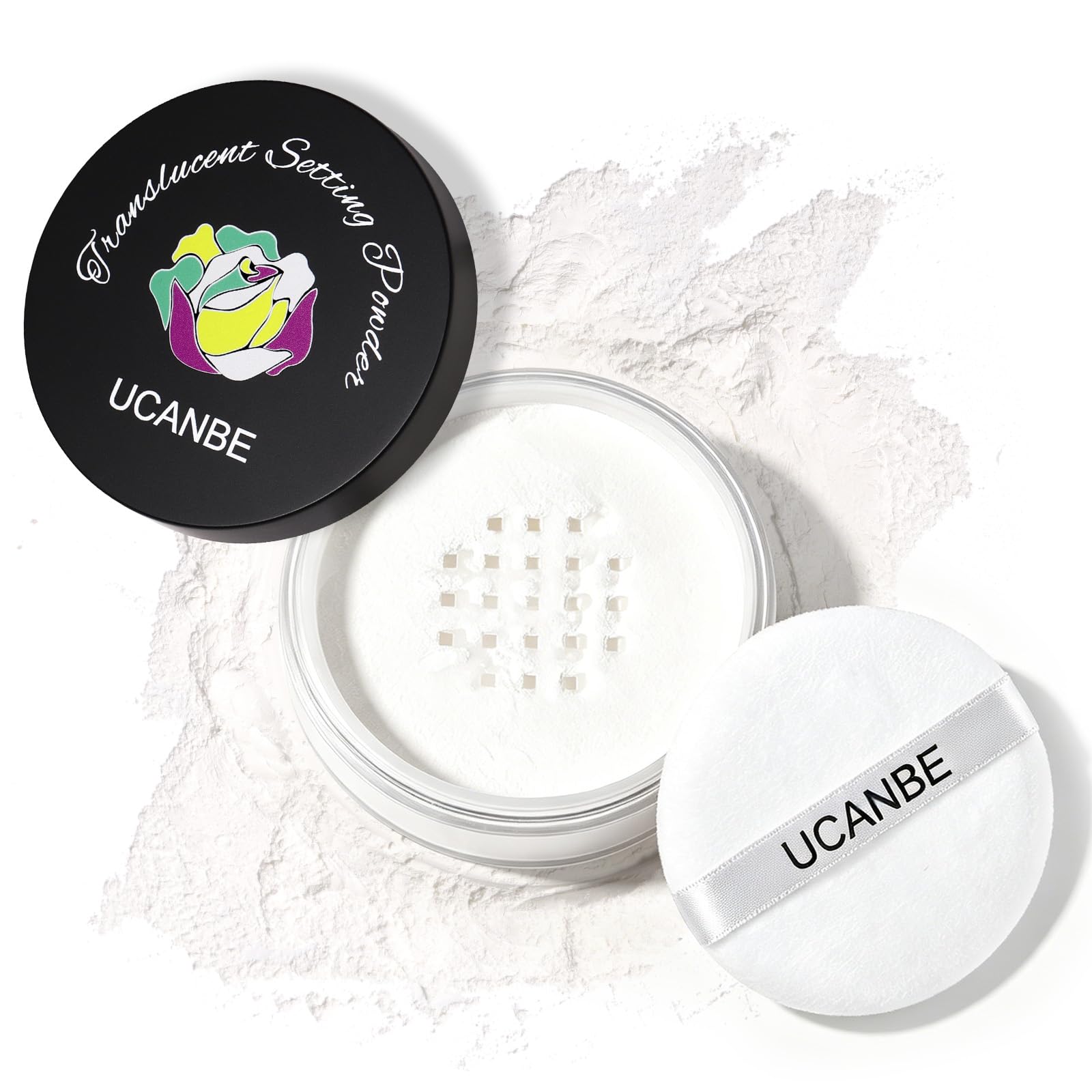 UCANBE Translucent Loose Setting Powder, TalcFree Soft Matte Oil Control Face Finishing Powder with Vitamin E for Everyday Make