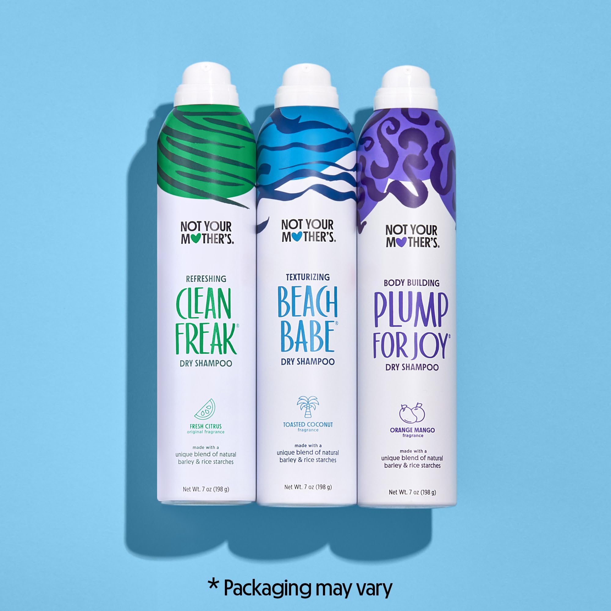 Not Your Mother'S Dry Shampoo Assortment (3-Pack) - 7 Oz - Assorted Waterless Shampoos For Back To School