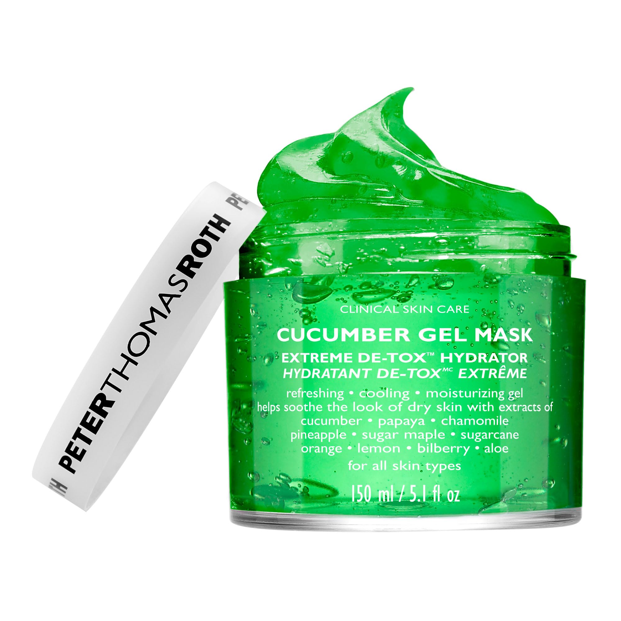 Cucumber Gel Mask Extreme De-tox Hydrator by Peter Thomas Roth for Unisex - 5.1 oz Mask