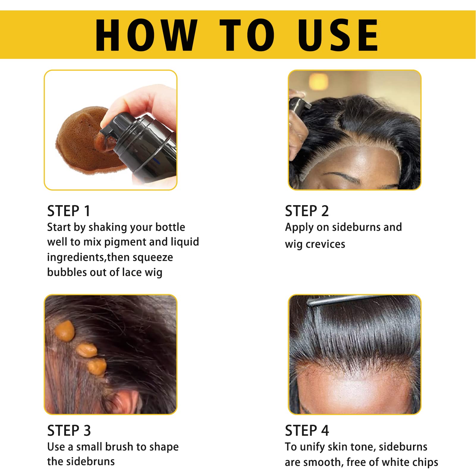 Lace Tint Melting Hair Mousse, 6.8 Fl Oz Lace Tint Mousse For Women Hair Wigs Lace Wigs Toupees And Hairpieces Natural Finishing