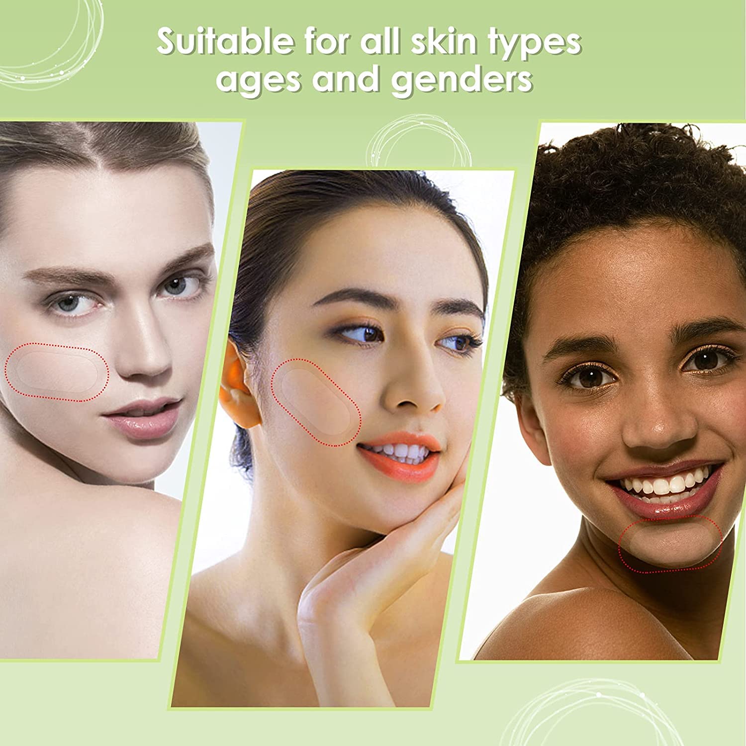 AUSLKA Blemishes Patches - 44 Strips, Hydrocolloid Dots - Large Blemishes Patch - Blemishes Stickers - Zit Breakouts - Suitable