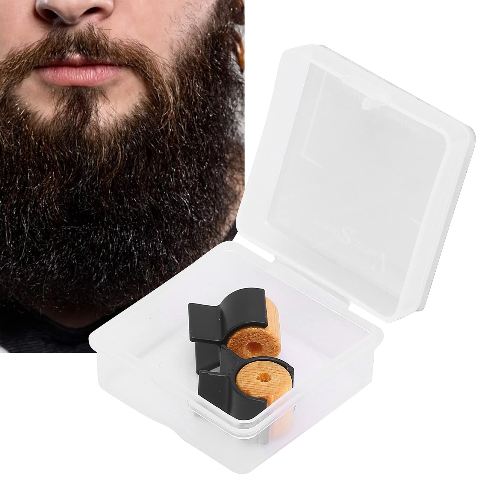 Mustache Training Wheel, 1 Pair Wood Gel Handlebar Mustache Training Mustache Shaping Wheel Beards Template Shaping Tools Mustac