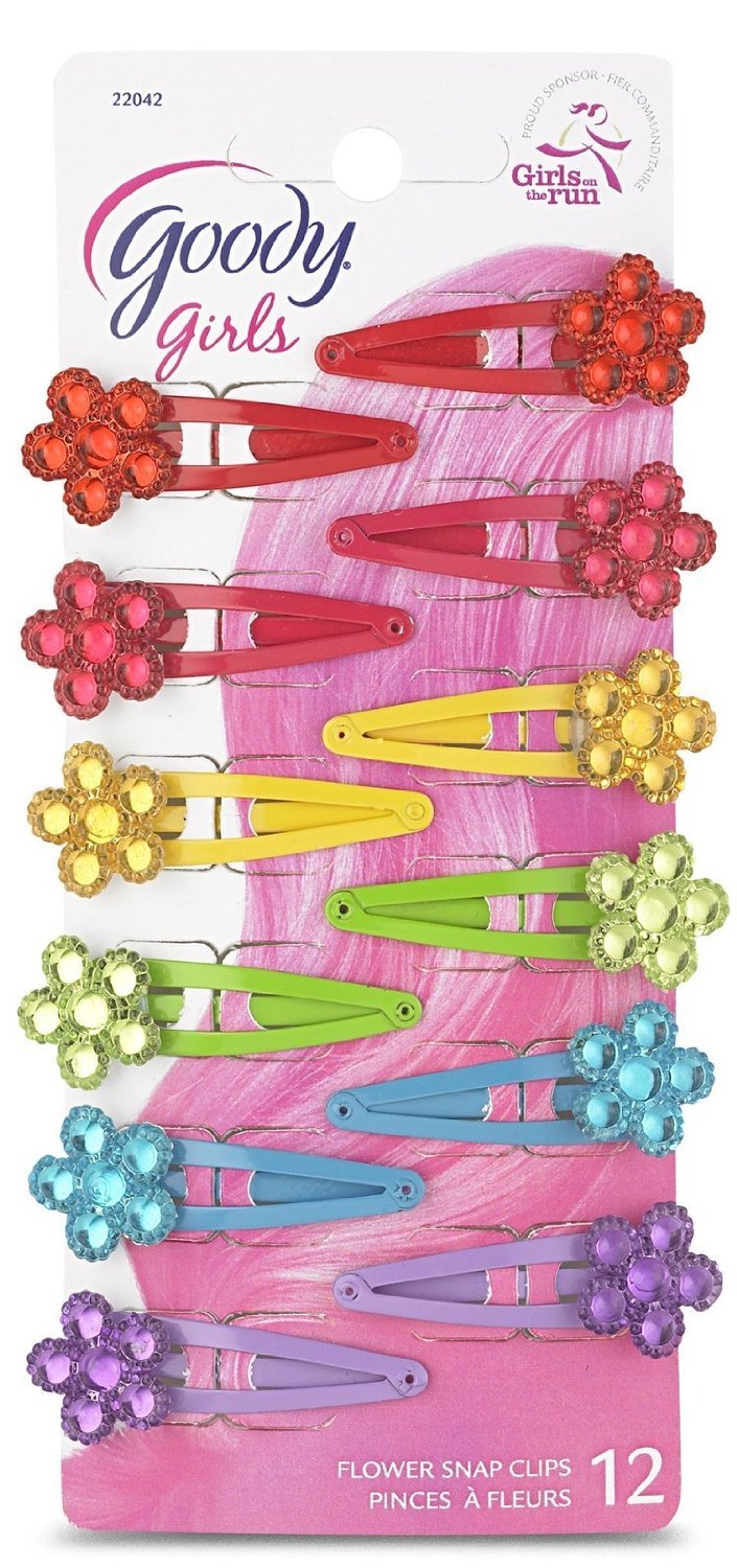 Goody Jeweled Flower Contour Clip, 12 Ct