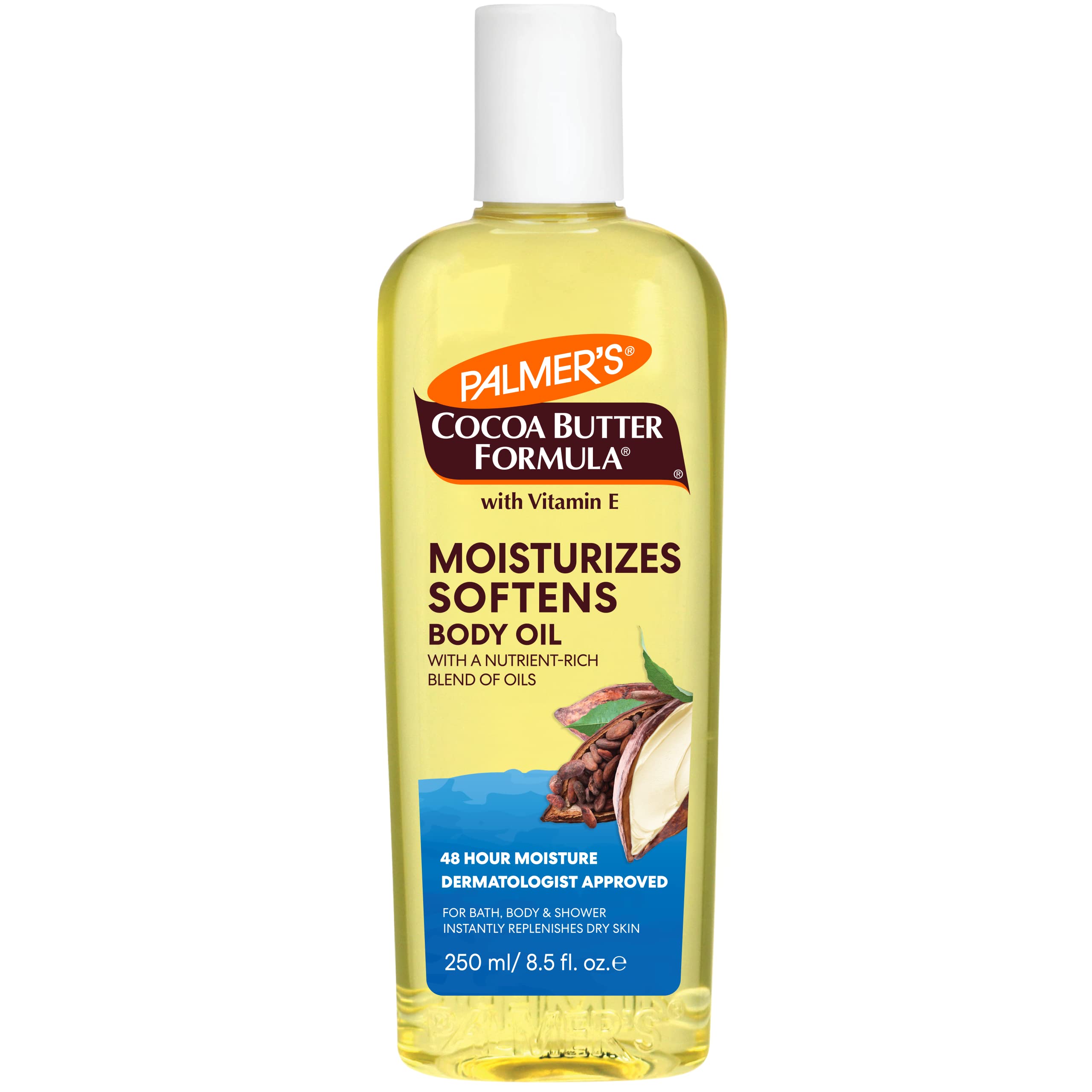 Palmer 'S Cocoa Butter Moisturizing Body Oil With Vitamin E, Radiant Looking Glow And Skin Hydration, Instant Absorption, Bath,