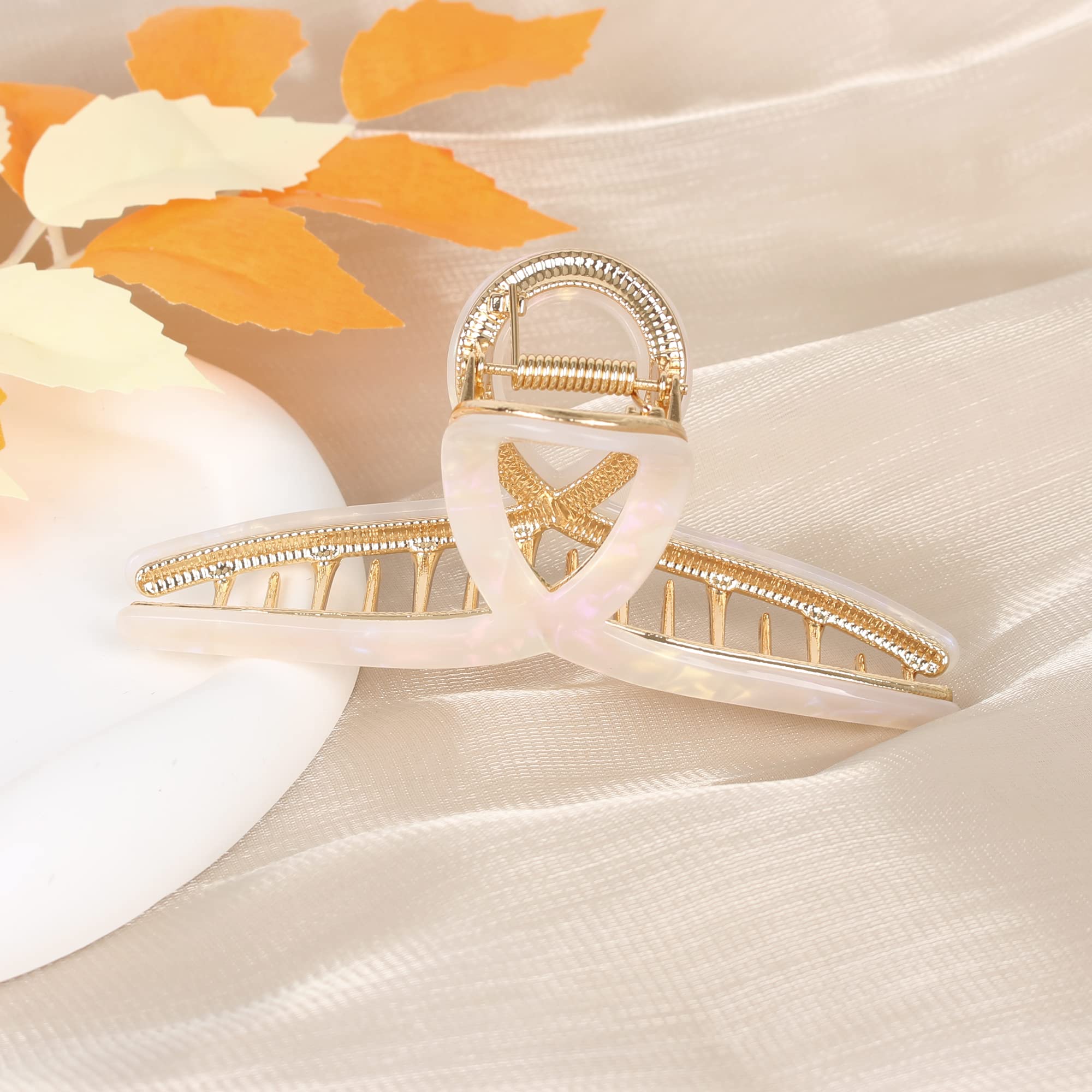 Big Hair Claw Clips Metal Hair Claw for Women Butterfly Hair Claw for Girl's Acetate Metal Hair Clamps Strong Hold Hair Claw 4.7