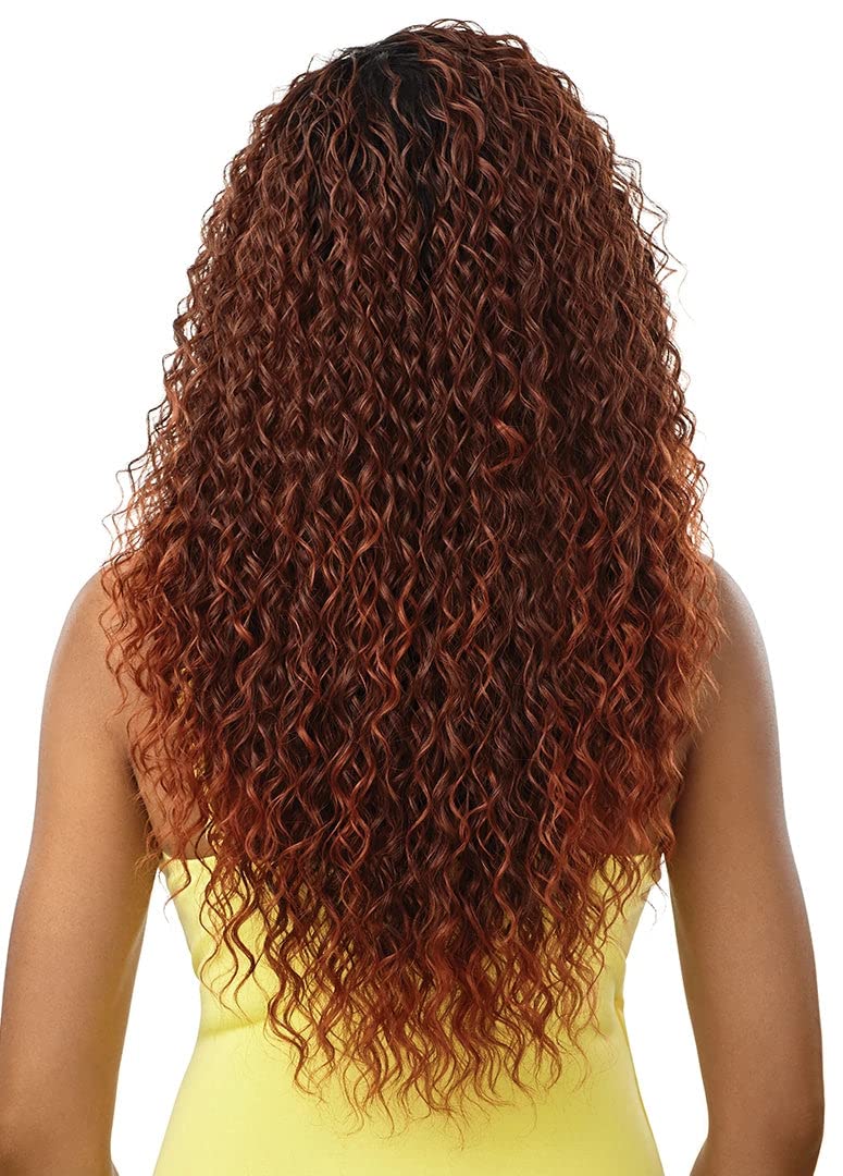 Outre CONVERTI CAP WET and WAVY STYLE WIG - KISSED by MIST (Color:DR HAZELNUT BROWN)