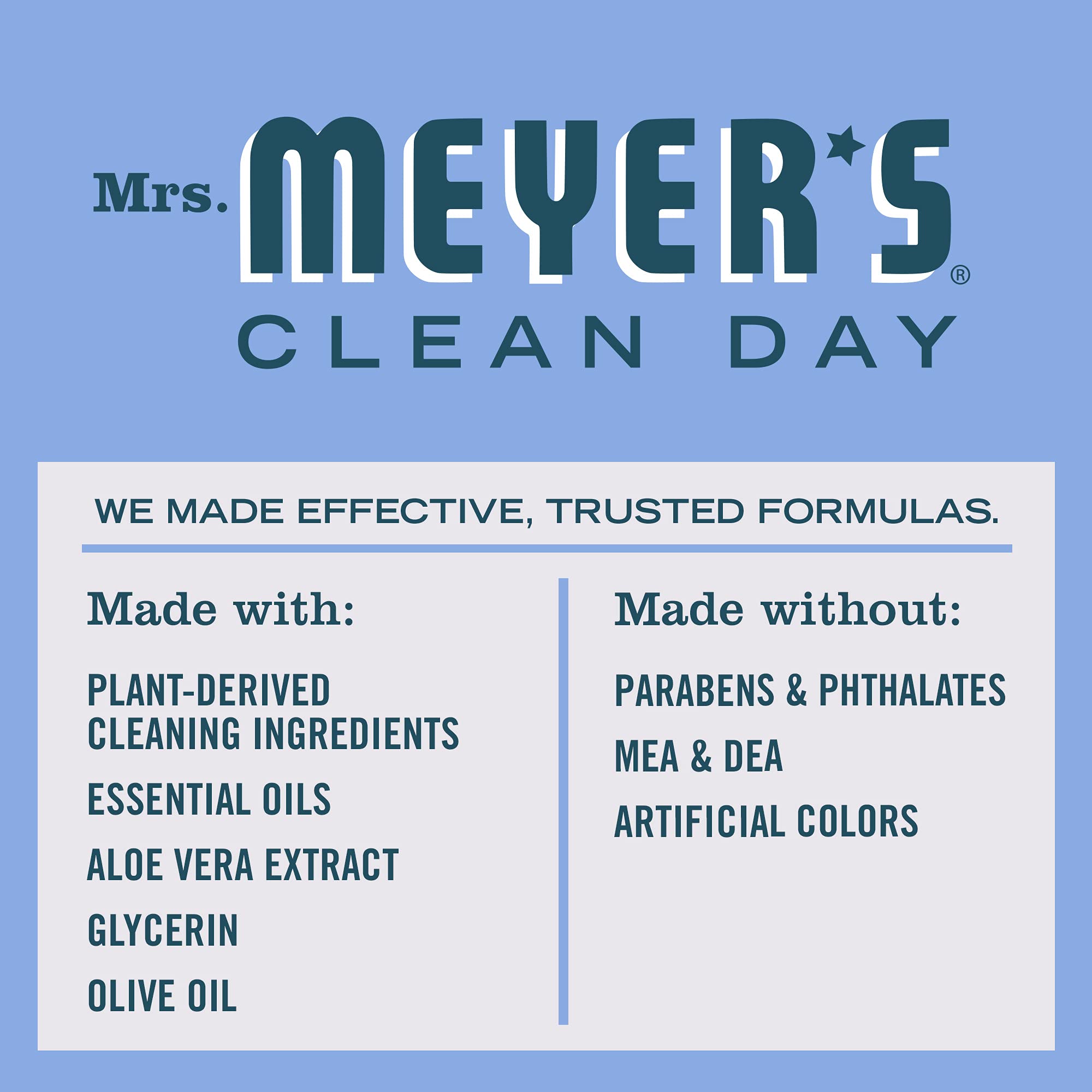 Mrs. Meyer 'S Clean Day Hand Soap, Made With Essential Oils, Biodegradable Formula, Bluebell, 12.5 Fl. Oz - Pack Of 6