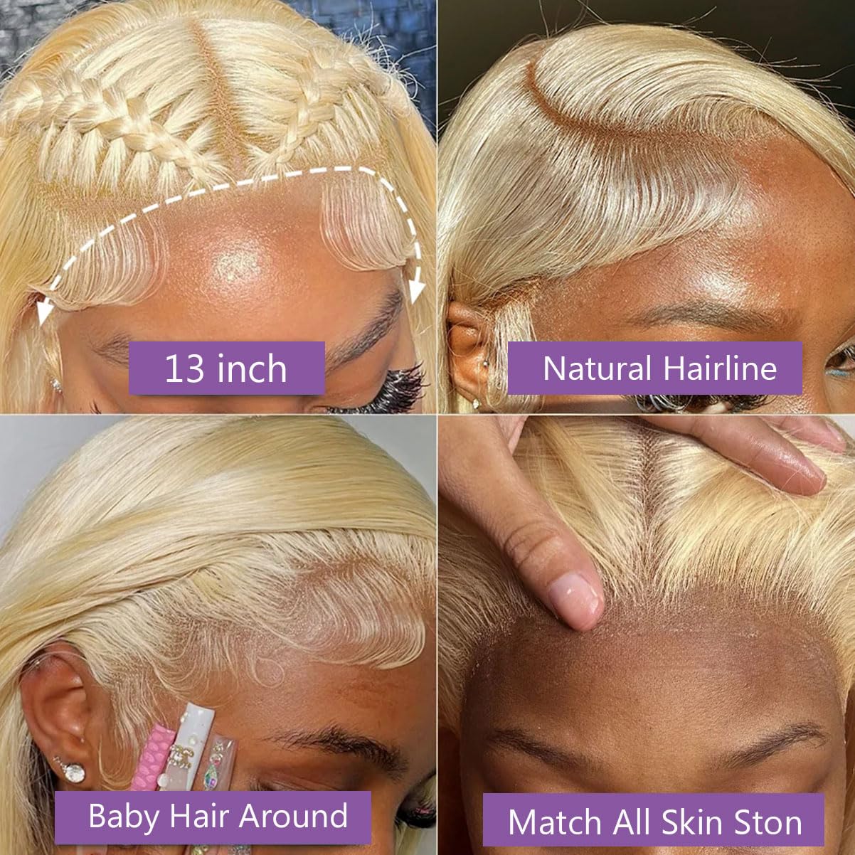 Fayniss 613 Blonde Wig Human Hair 180% Density 13X6 Body Wave Lace Front Wigs Human Hair Glueless Wigs Human Hair Pre Plucked Wi