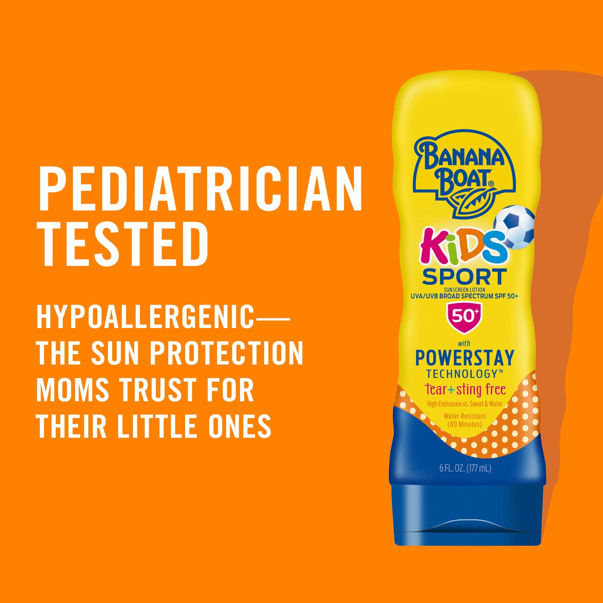 Banana Boat Kids Sport Sunscreen Lotion Spf 50, Twin Pack | Kids Sunscreen Lotion, Tear Free Sunscreen For Kids, Kids Sunblock,