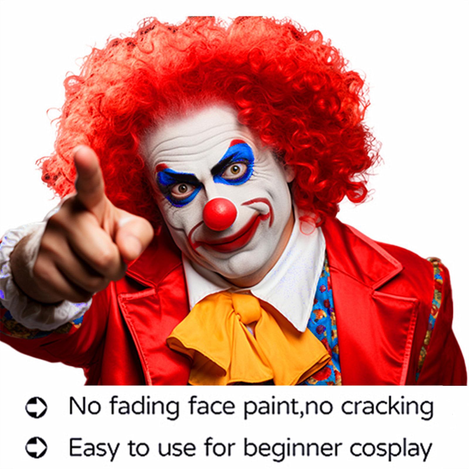 Go Ho Red Black And Royal Blue Face Paint,Cream Water Based Washable Body Paint 4Th Of July Outfits For Women,Hypoallergenic Hal