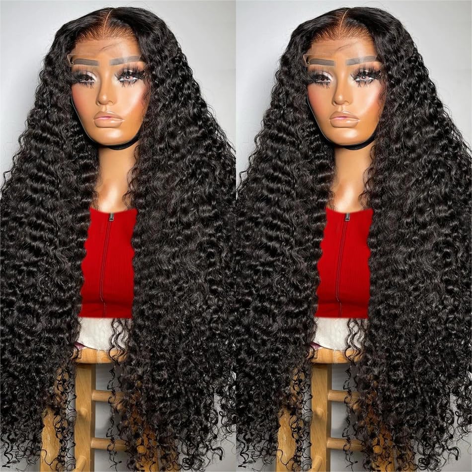 13X6 Water Wave Lace Front Wigs Human Hair 250% Density Full 12A Transparent Hd Lace Frontal Wig Pre Plucked With Baby Hair Glue