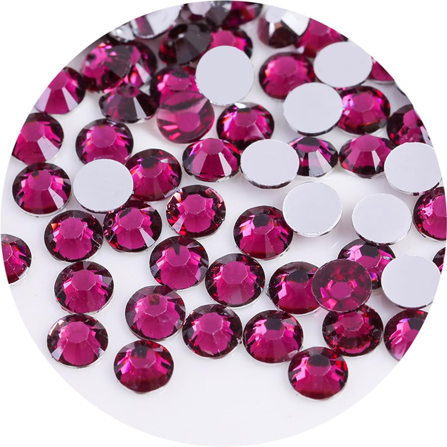 720 Pcs SS30 6mm Flatback Rhinestones for Nails Art Crafts Glitter Round Gems Crystals DIY Clothes Shoes(Grape Purple)