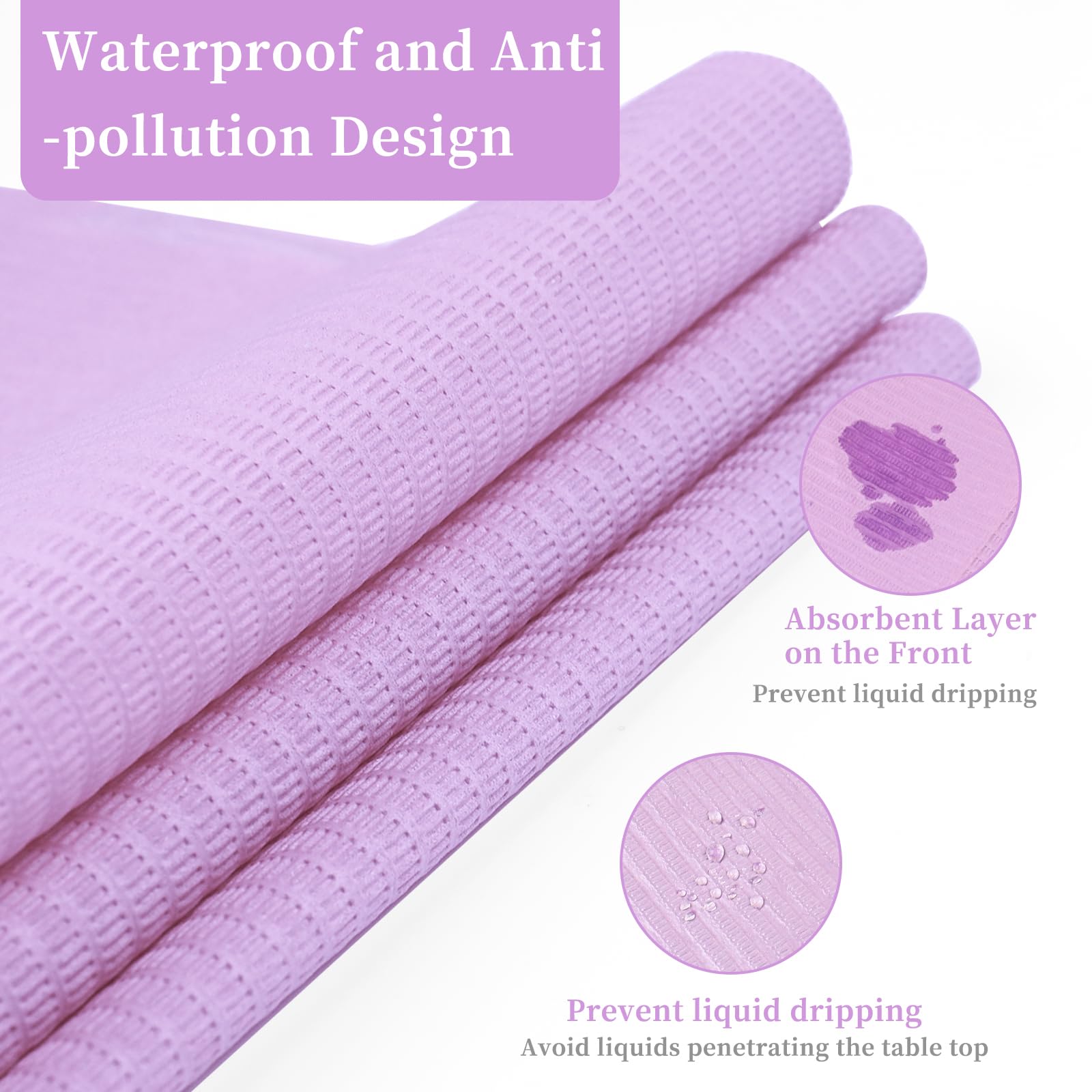 Bomoqing 125Pcs Disposable Nail Art Table Mat, Waterproof Nail Tips Art Table Towels Mat, 3 Ply Nail Napkins For Acrylic, Nail A