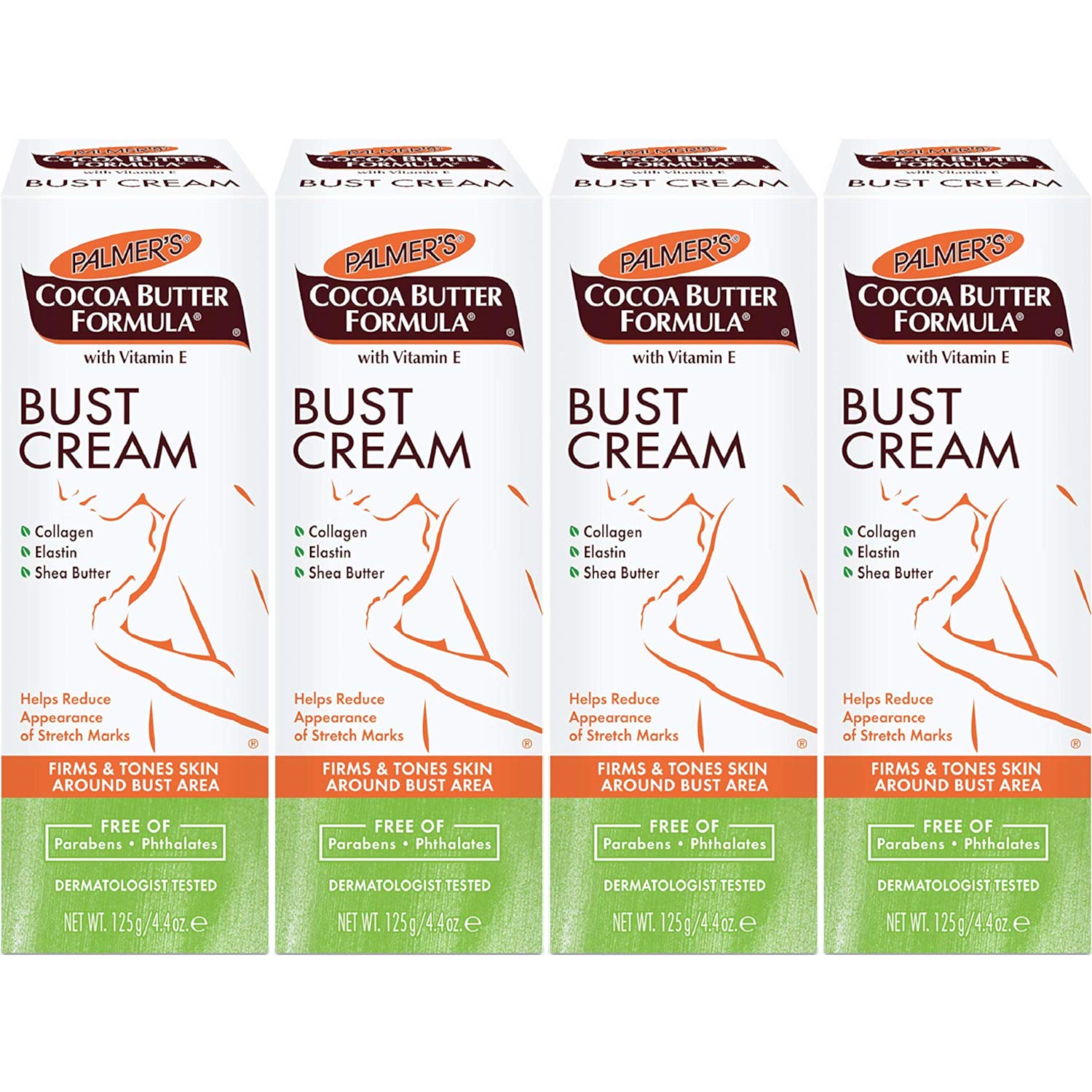 Palmer's Cocoa Butter Formula Bust Cream 4.40 oz (Pack of 4)