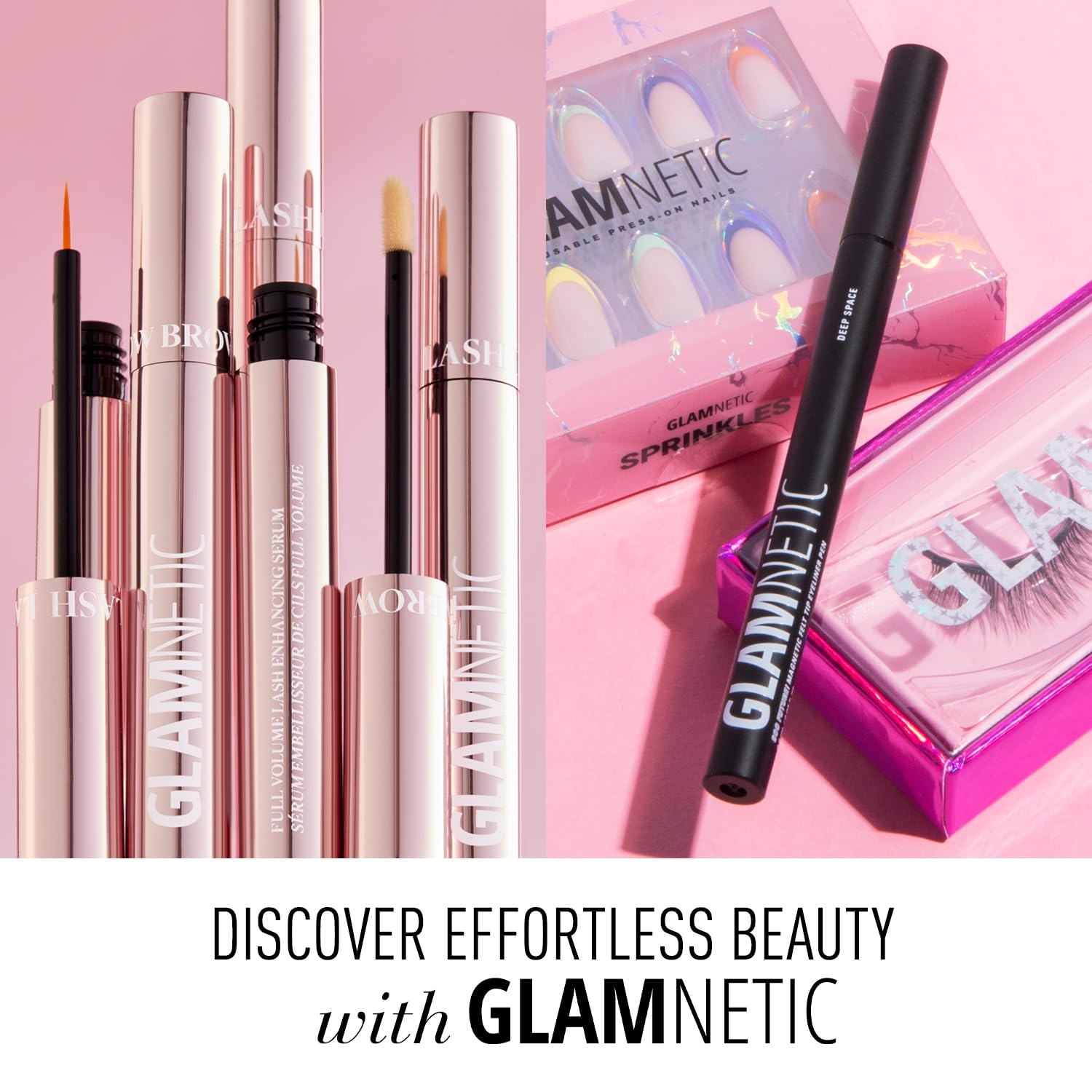 Glamnetic Super Strong Brush On Nail Glue  Brush Tip Applicator, Mess Free, Travel Friendly, Vegan  Durable & Long-Lasting  .24