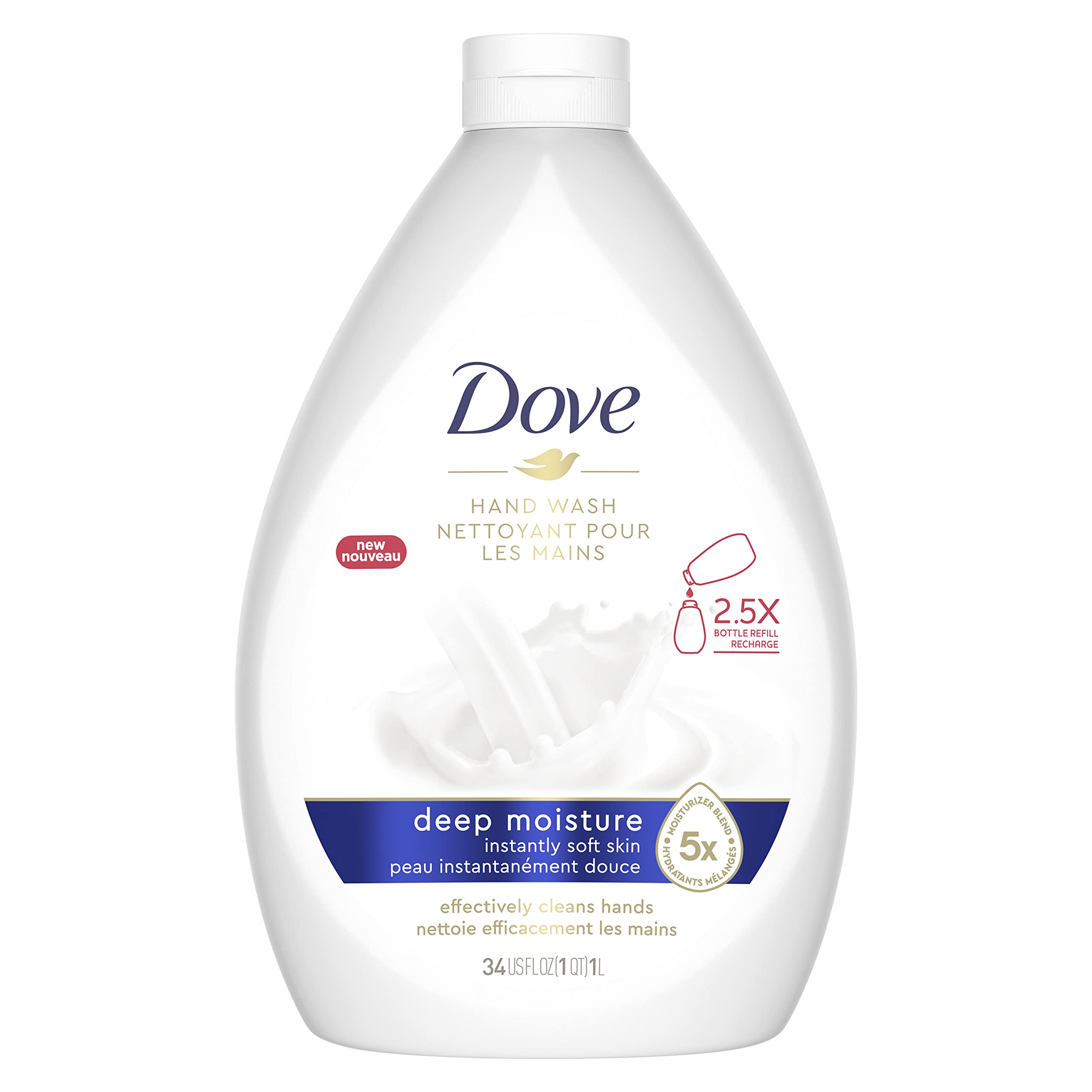 Dove Advanced Care Hand Wash Deep Moisture Pack of 3 for Soft, Smooth Skin More Moisturizers Than The Leading Ordinary Hand Soap