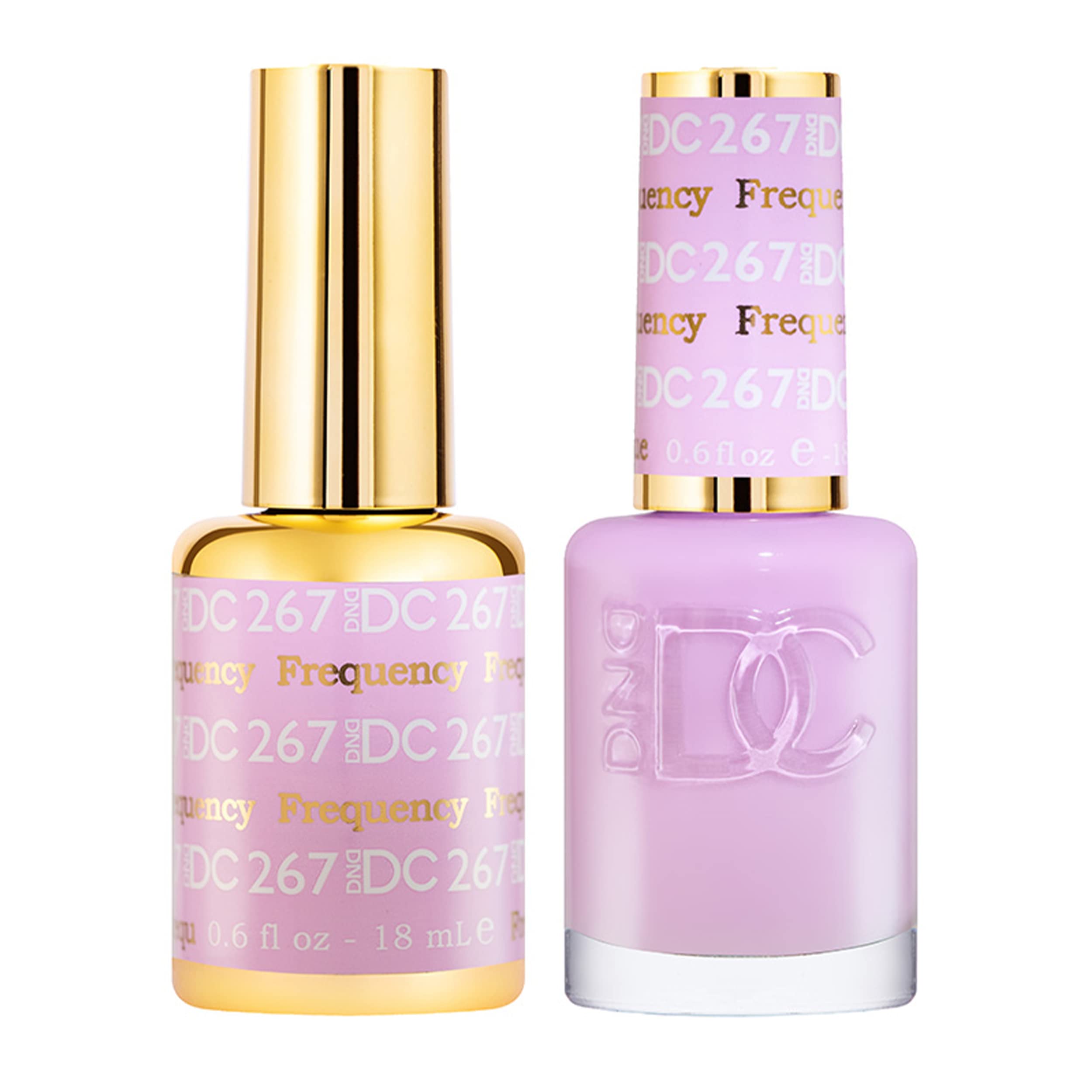 DND DC Gel Polish Set, Pink Collection, UV/LED Gel Polish and Air Dry Nail Lacquer, Matching Chip-Free Polish Duo, 267 Frequency