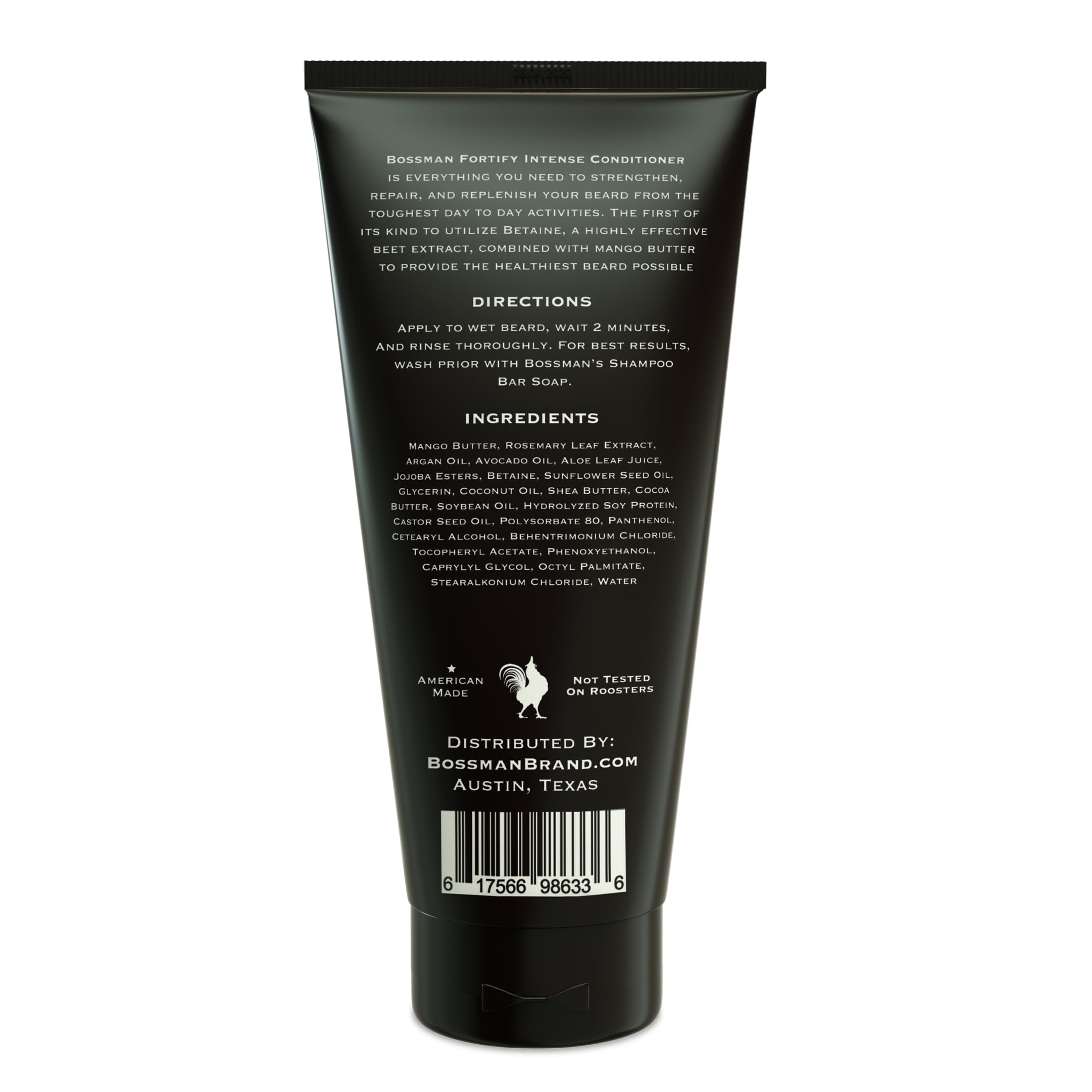 Bossman Fortify Intense Beard Conditioner - Shower Beard Wash, Moisturizer And Beard Softener For Men - Beard Growth Products -