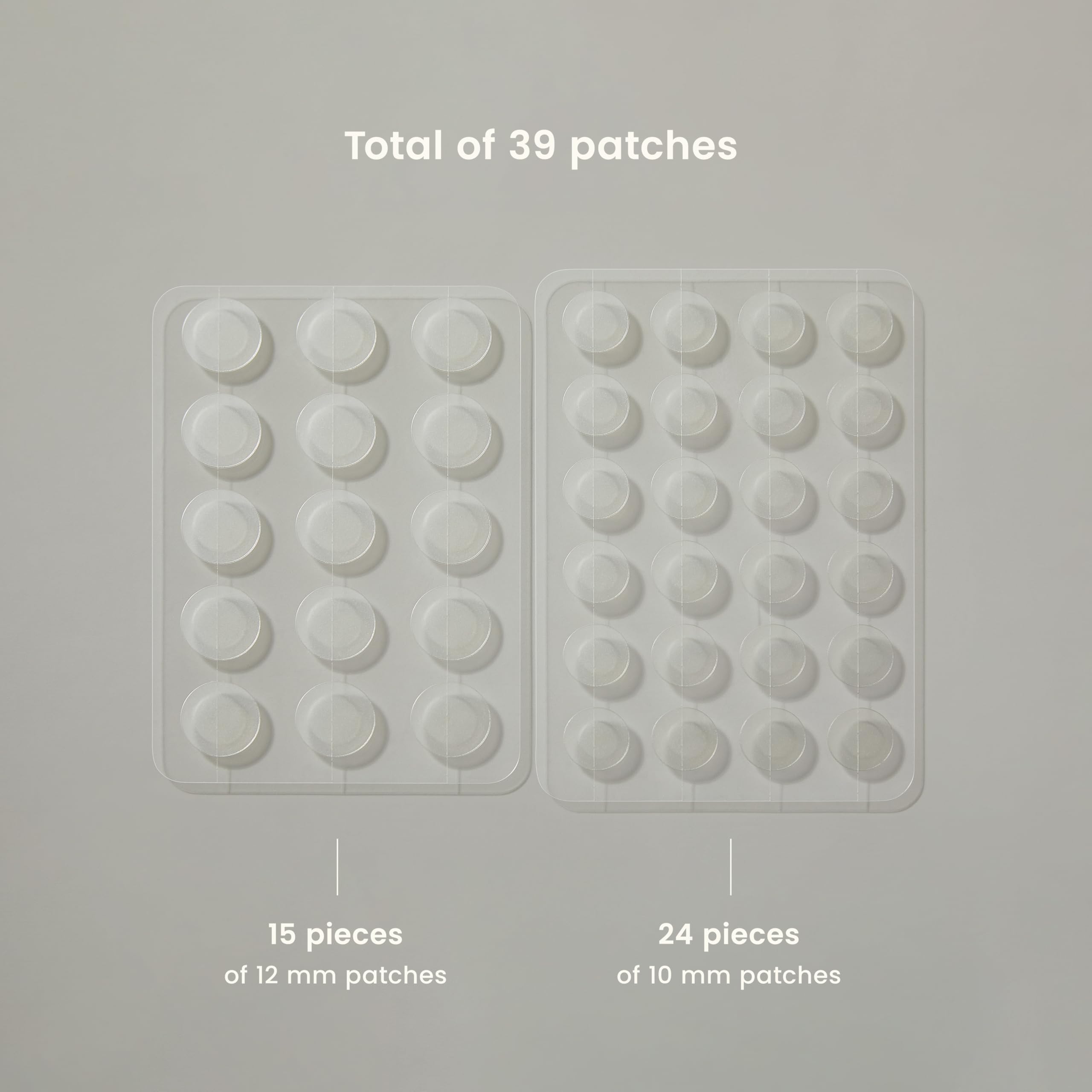 Joah Heal Me Cica Spot Patch, Hydrocolloid Korean Skin Care Spot Patches With Centella Asiatica, 39 Patches, White