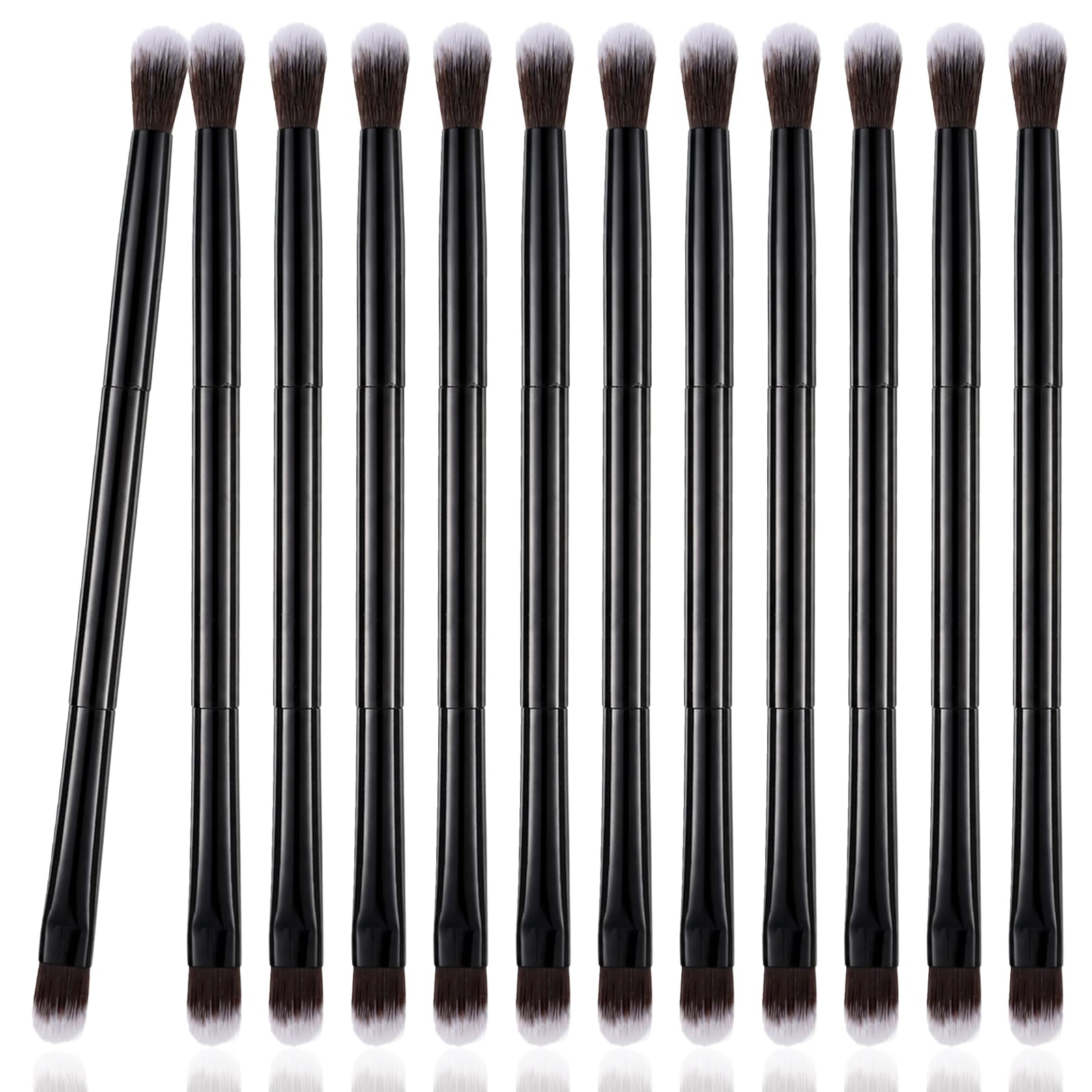 2 in 1 Eyeshadow Smudge Brush 12Pcs Eyeshadow Double Ended Concealer Brush