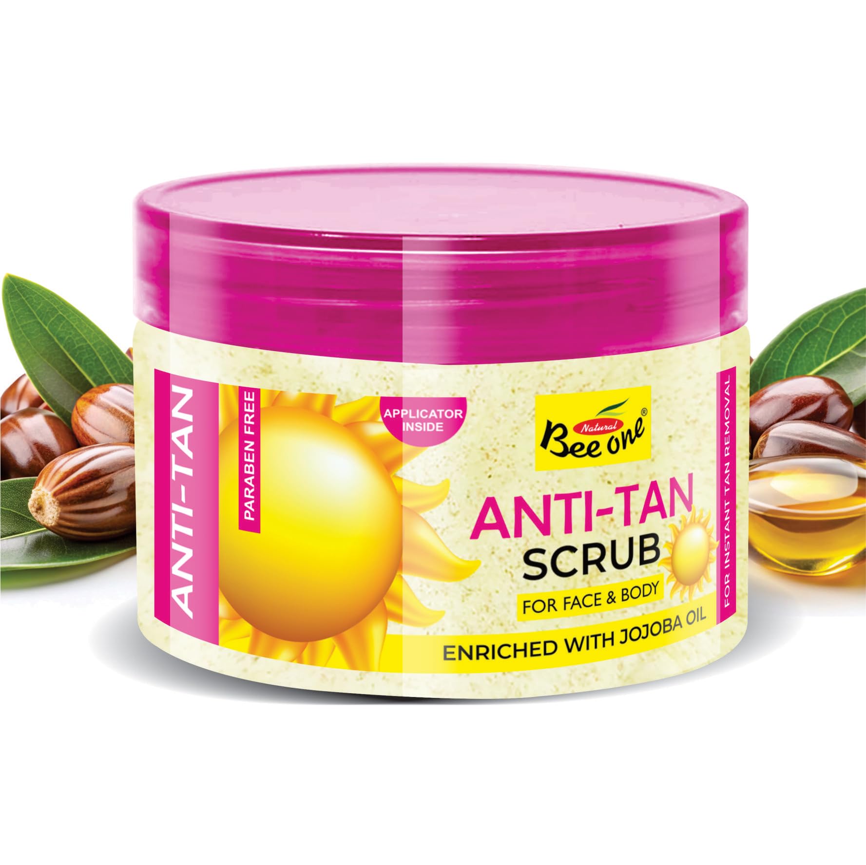 Bee One Anti Tan Scrub For Face & Body, 250Ml, Removes Tan & Exfoliates Dead Skin Cells, Perfect For Blackhead Removal, Enriched