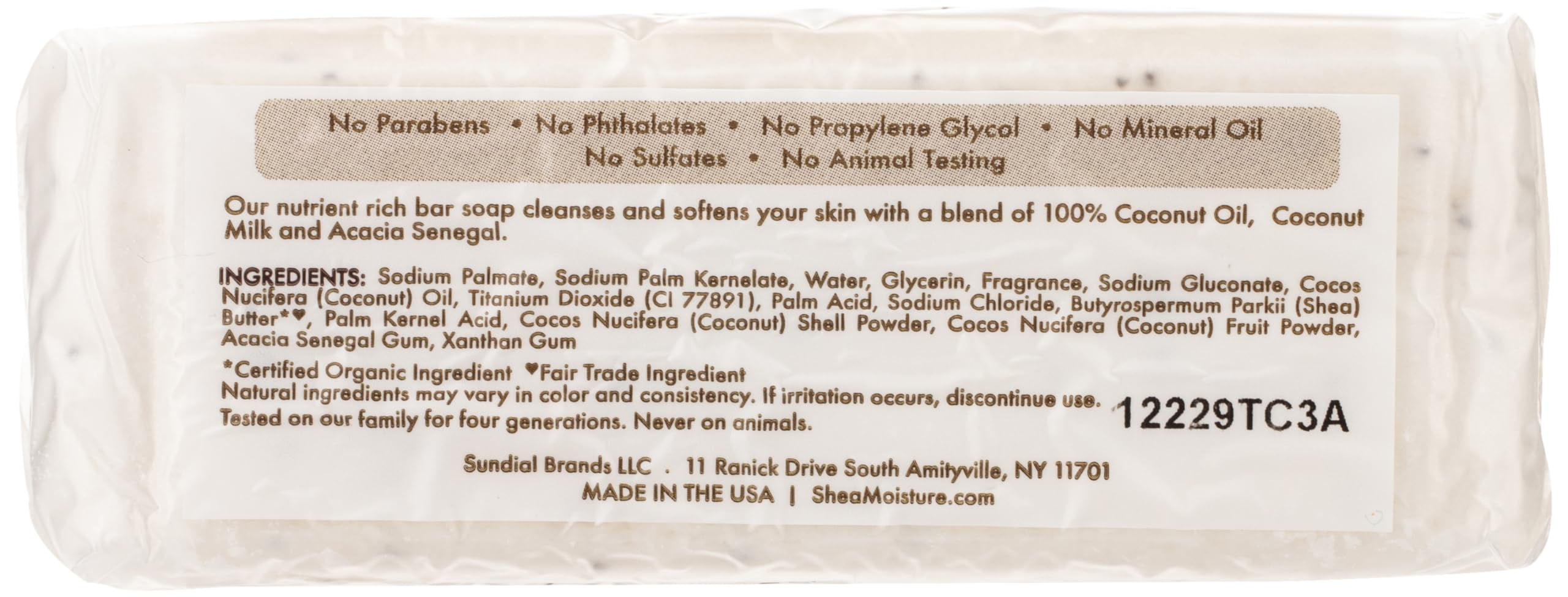 S/M Coconut Bar Soap 8Oz