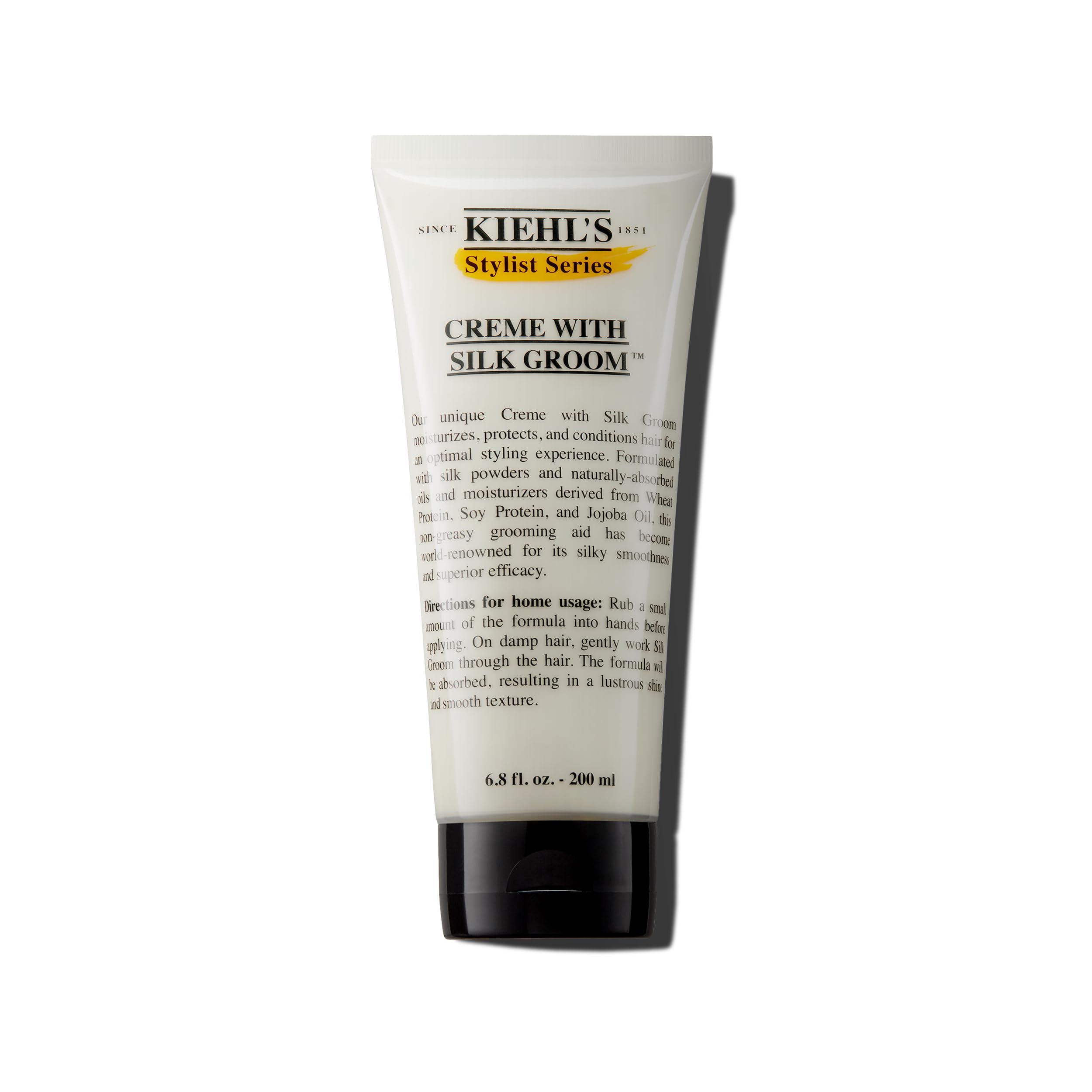 Kiehl's Crème with Silk Groom Hair Styling Cream, Non-Greasy, Moisturizing, 6.8 fl oz
