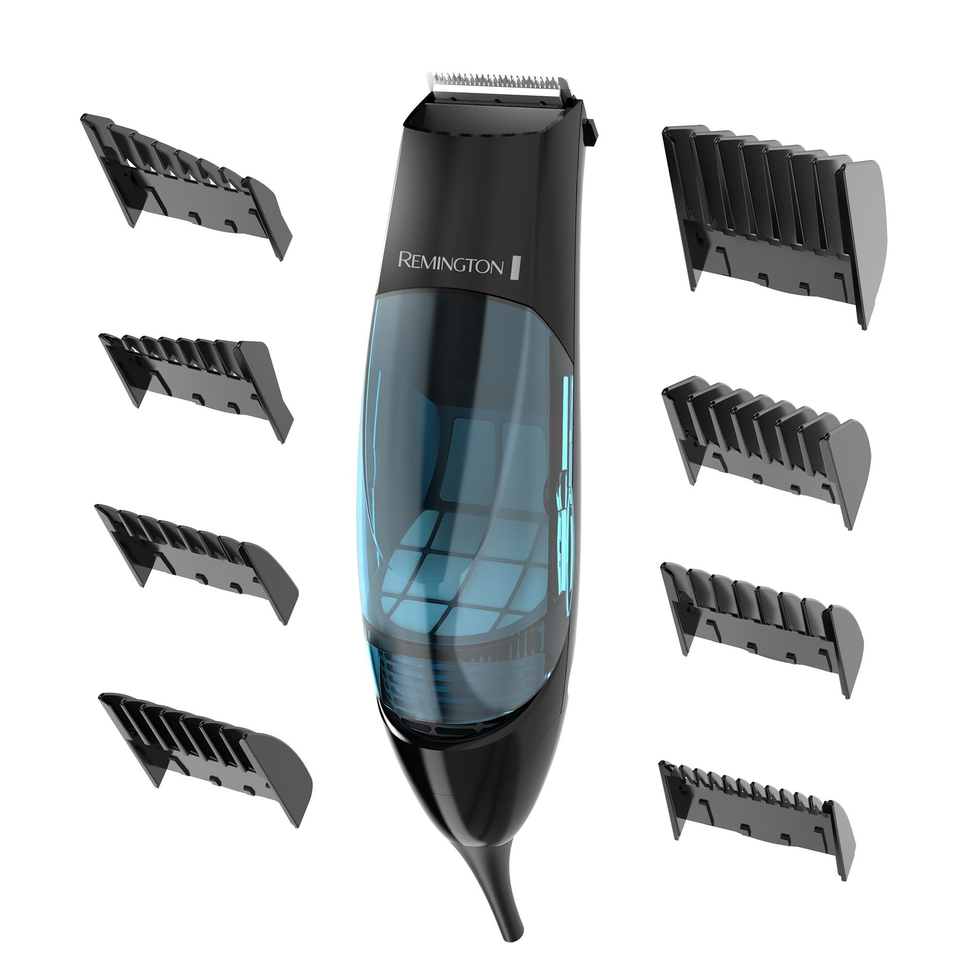 Remington Vacuum Haircut Kit, Vacuum Beard Trimmer, Hair Clippers for Men with Removable Hair Chamber and Dual Motor Power (18 p