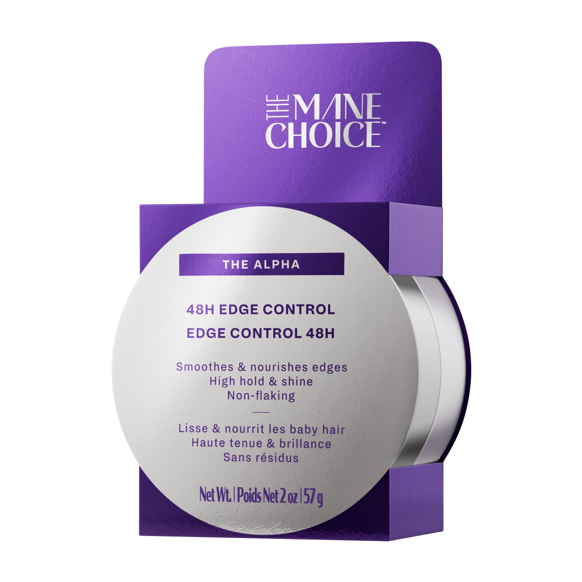 The Mane Choice The Alpha 48H Edge Control, 2 Oz, Smoothes & Nourishes Edges, Hair Gel for Coily, Wavy & Curly Hair, Infused wit