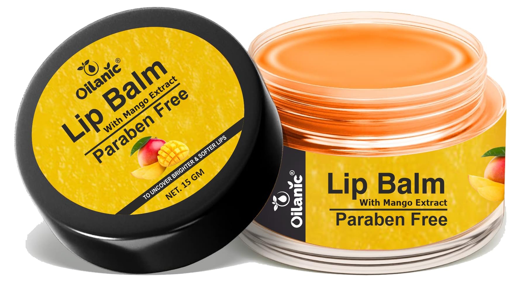 Oilanic Mango Extract Lip Balm For Dry, Cracked & Chapped Lips, Intense Moisturizing For Men & Women, Suitable For All Skin Type